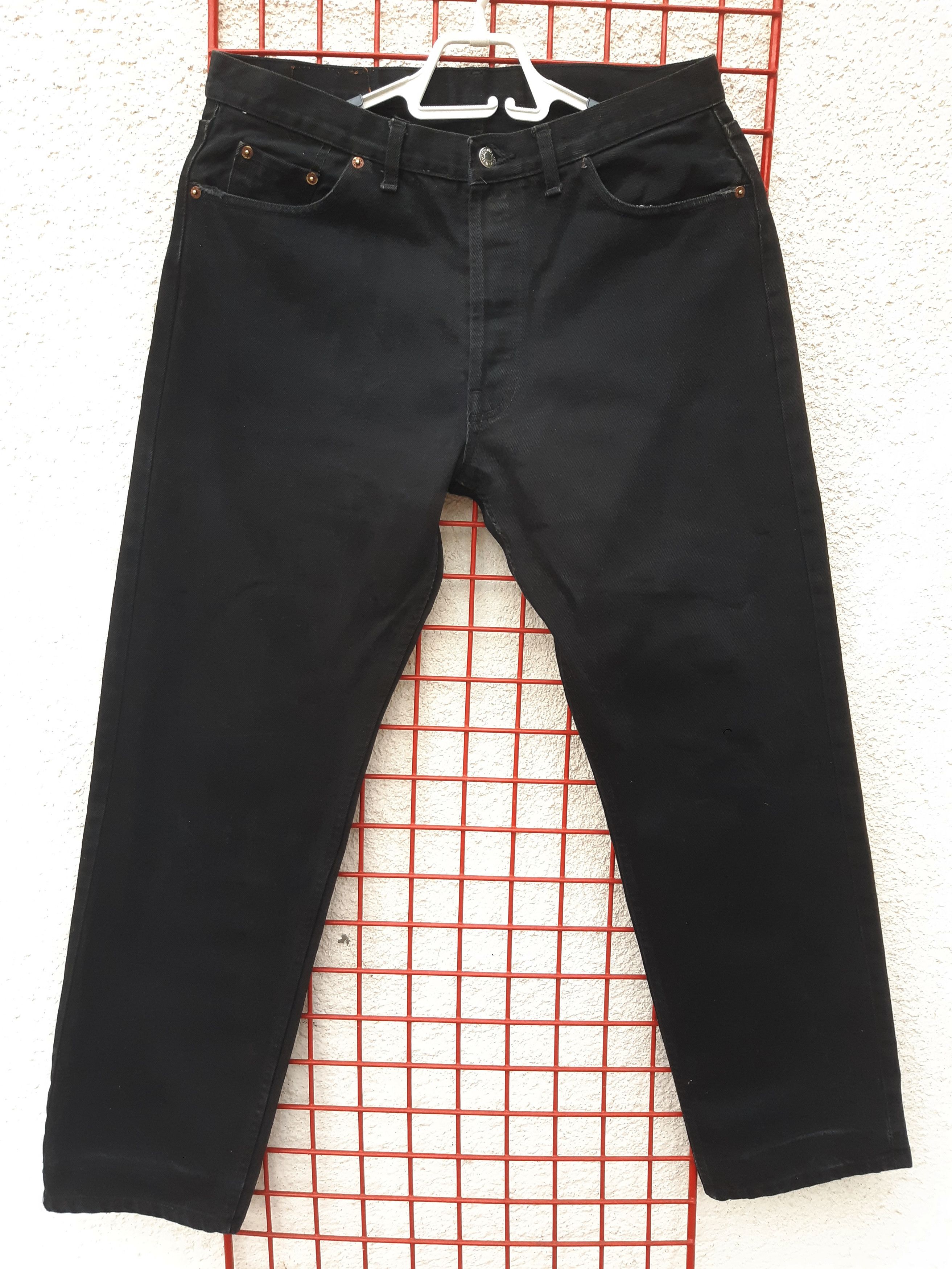 Vintage 90s LEVI'S 501 Black Denim made in USA size W36/L36