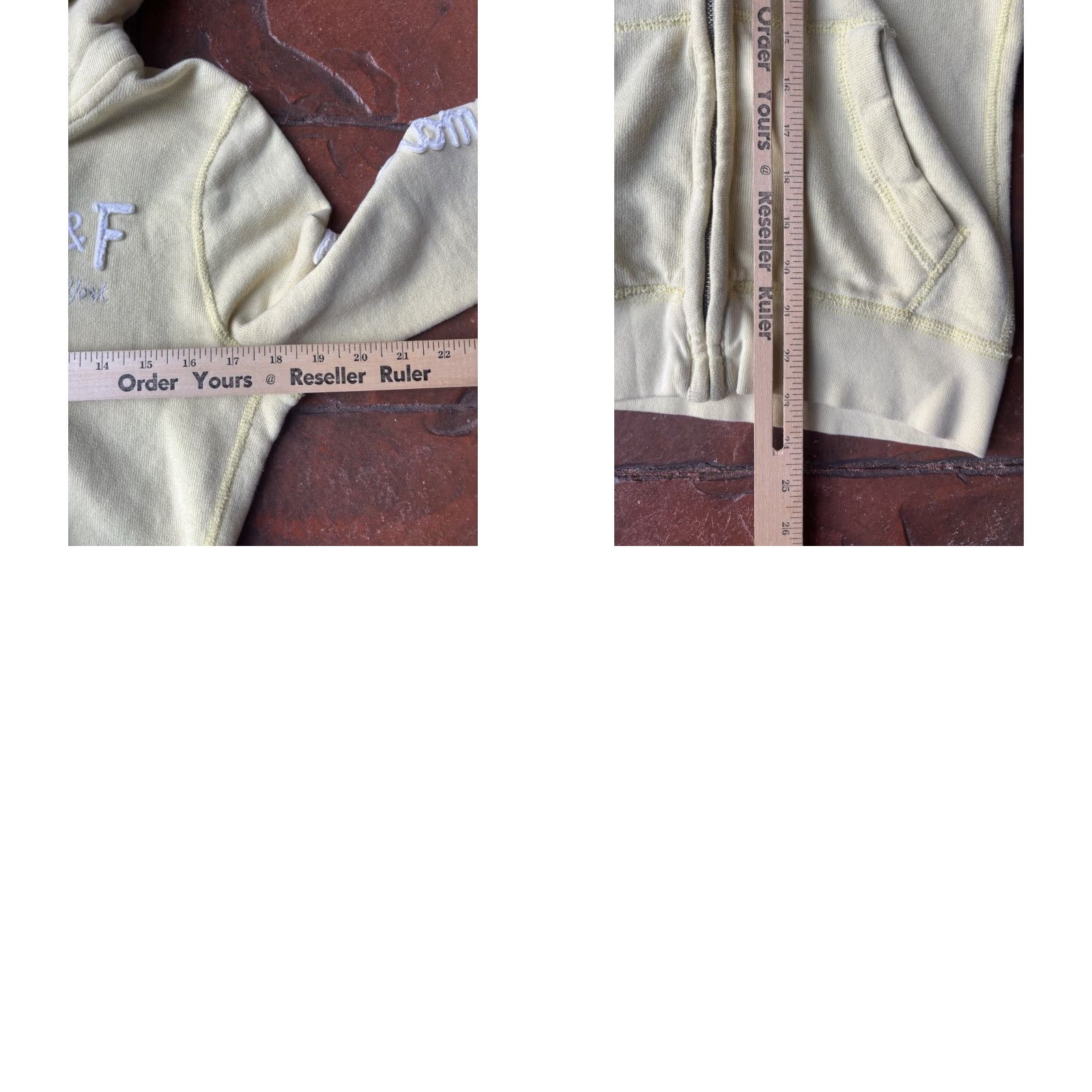 Abercrombie & Fitch VINTAGE Abercrombie & Fitch Zip Up Hoodie Sweatshirt Women’s Large Yellow Size L / US 10 / IT 46 - 8 Thumbnail
