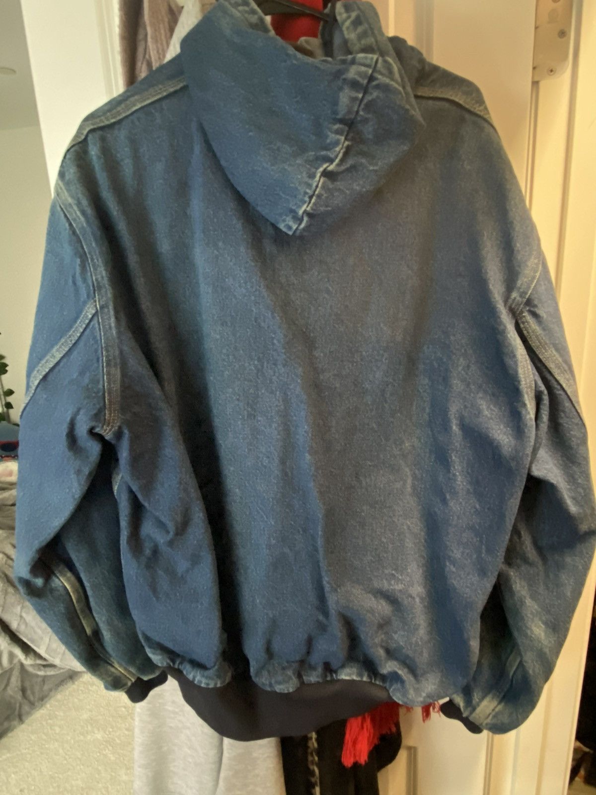 Carhartt Carhartt Denim Hooded Jacket Size US XL / EU 56 / 4 - 2 Thumbnail