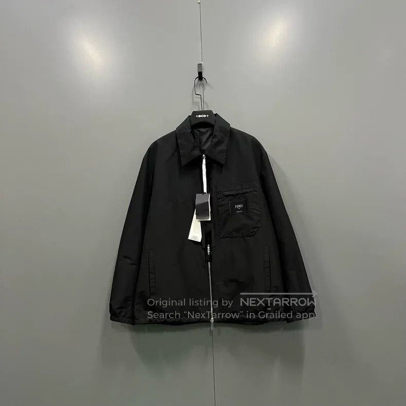 Fendi Fendi Black Logo Two-Sided Wearing Cotton Coat Size US L / EU 52-54 / 3 - 2 Thumbnail