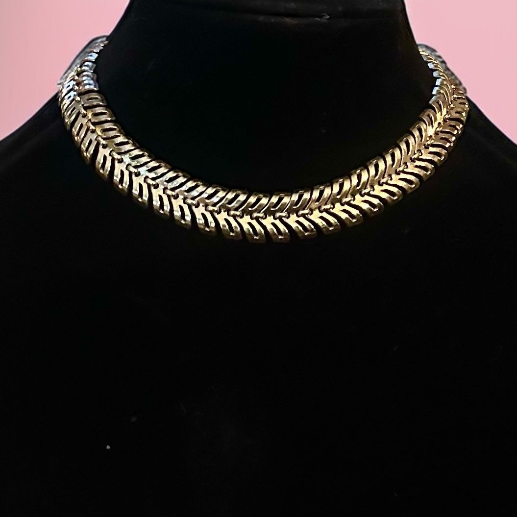 Vintage Vintage Coro Chevron link collar necklace Size ONE SIZE - 1 Thumbnail