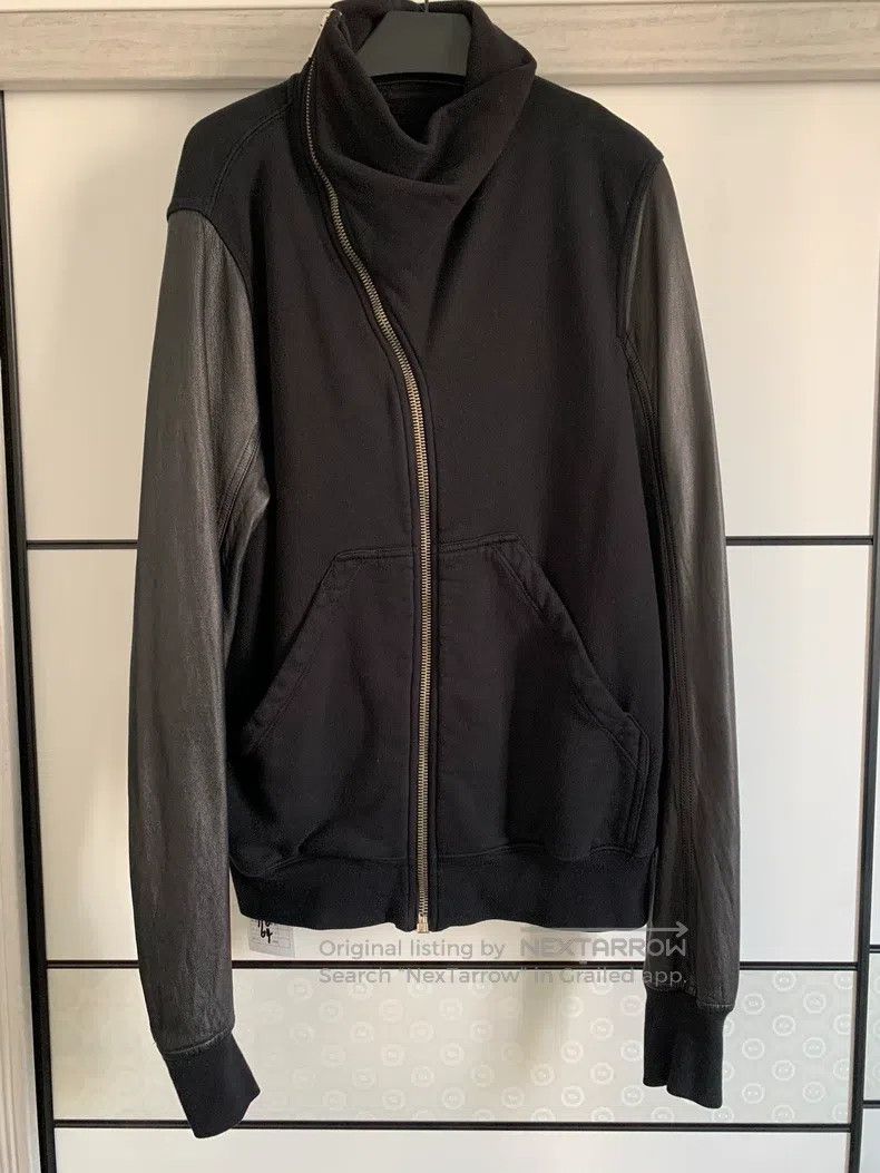 Rick Owens Rick Owens Stand Collar Leather Sleeve Patchwork Zipper Ja Size US L / EU 52-54 / 3 - 1 Thumbnail