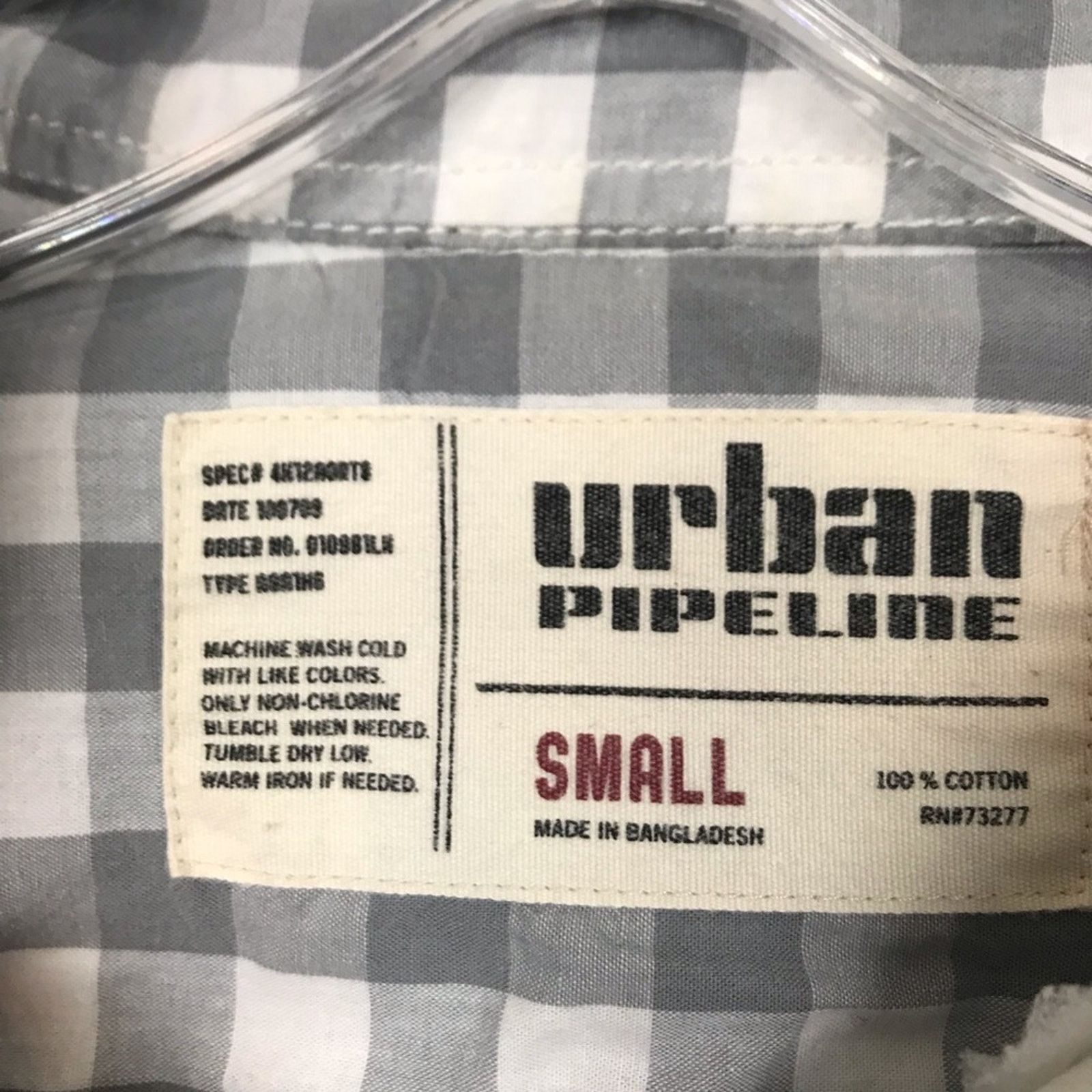 Urban Pipeline Urban Pipeline Gray & White Checkered Button down Sz S Size US S / EU 44-46 / 1 - 2 Thumbnail