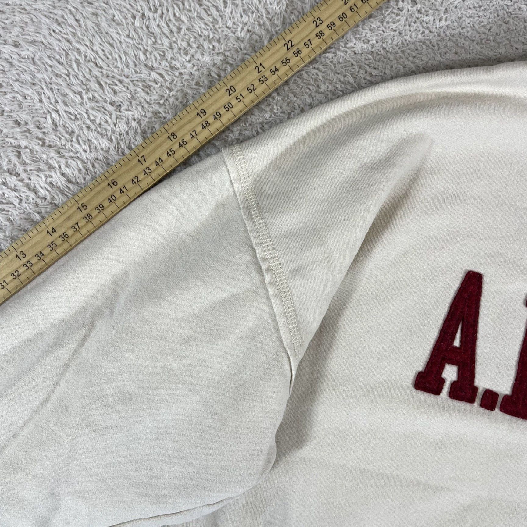 American Eagle Outfitters American Eagle Outfitters Sweatshirt Crewneck Adult Small Ivory Oversized Boxy Y2K Preppy Mens Size US S / EU 44-46 / 1 - 7 Thumbnail