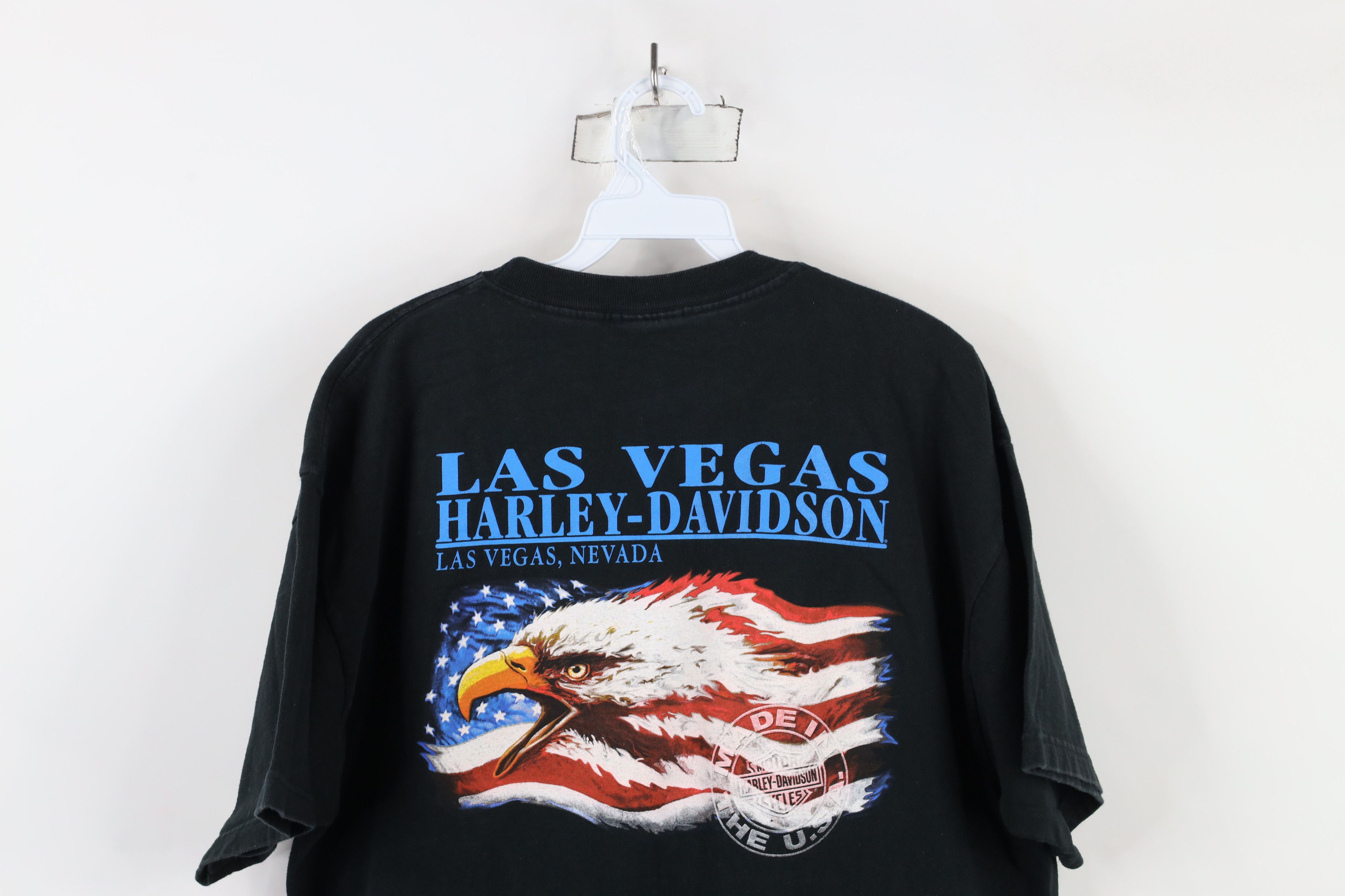 Harley Davidson × Vintage Vintage Y2K 2003 Harley Davidson Spell Big Logo USA T-Shirt Size US XL / EU 56 / 4 - 10 Thumbnail