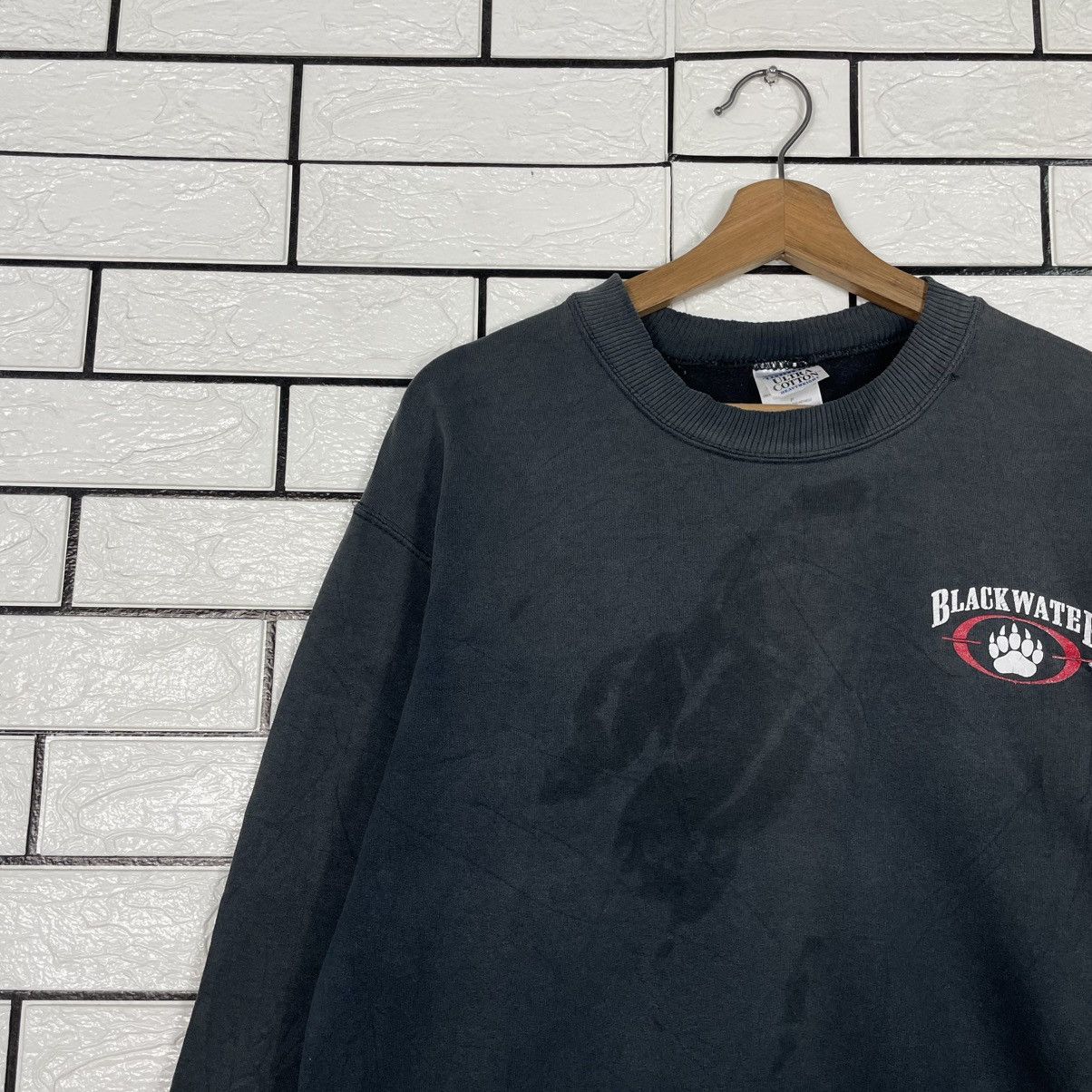 Japanese Brand Black Water Crewneck Sweatshirt Size US S / EU 44-46 / 1 - 6 Thumbnail