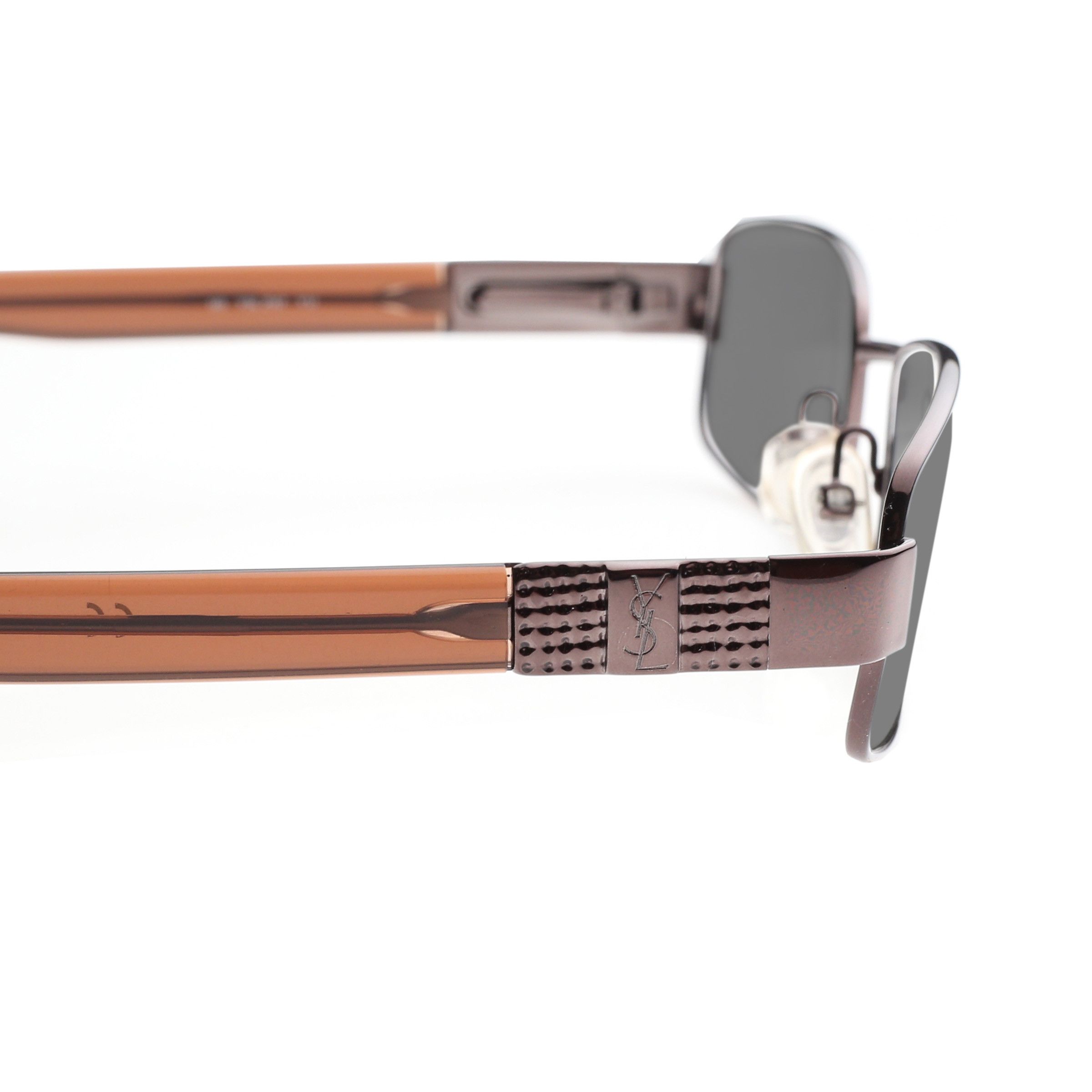 Yves Saint Laurent Yves Saint Laurent '90s Brown Signature Sunglasses Black Size ONE SIZE - 2 Thumbnail