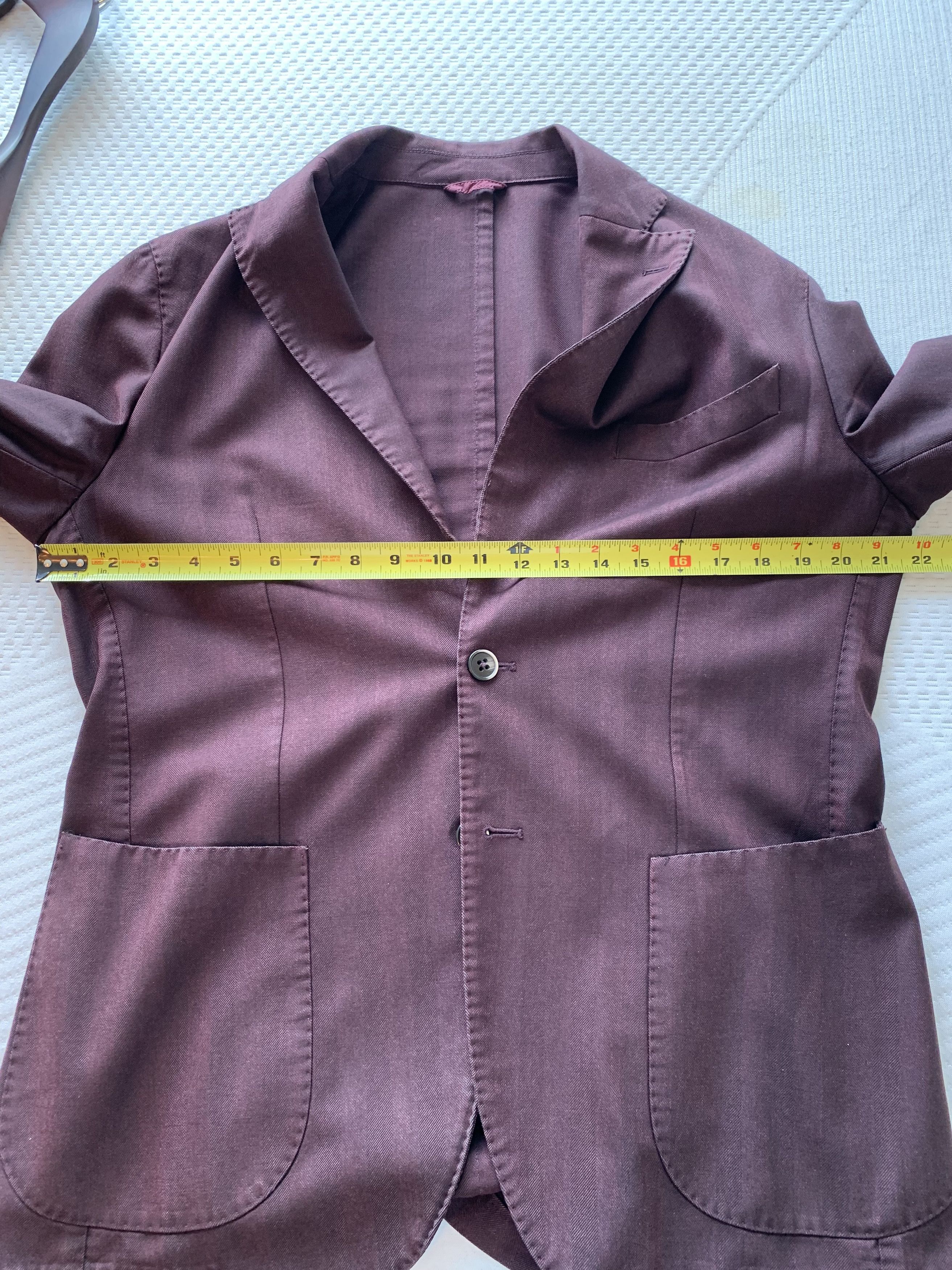 Neiman Marcus Neiman Marcus Burgundy Italian Blazer Size 40R - 7 Thumbnail