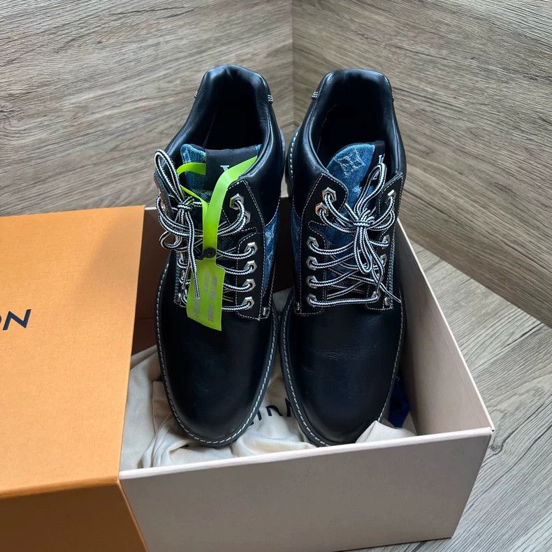 Louis Vuitton Louis Vuitton Oberkampt Black and Blue Doc Martens shoes Size US 8 / EU 41 - 1 Thumbnail