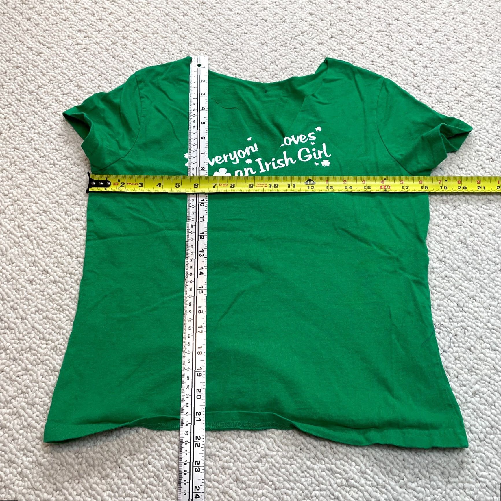 Vintage Unbranded Shirt Womens M Green Cut V Neck Everyone Loves Irish St. Patricks T-Shirt Size M / US 6-8 / IT 42-44 - 4 Thumbnail