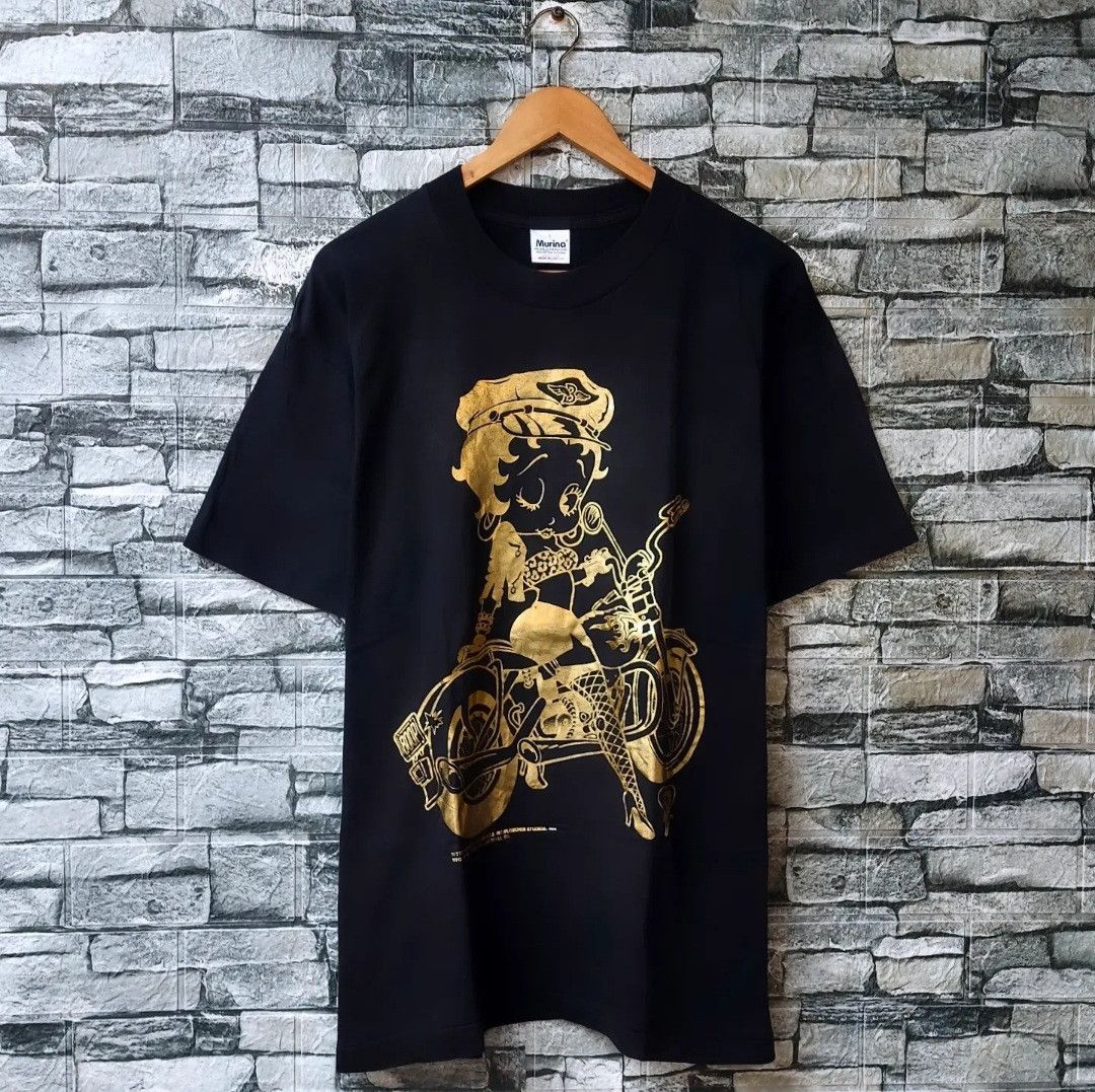 Cartoon Network Vintage 90s Betty Boop Gold Foil Tshirt Size US M / EU 48-50 / 2 - 1 Thumbnail