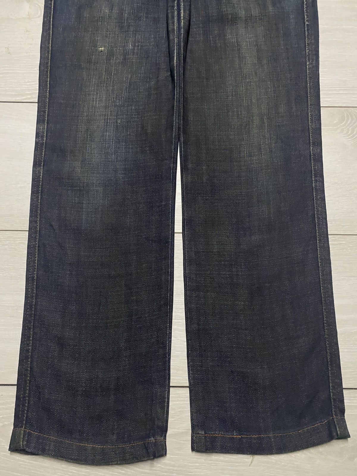 Levi's Levis Y2K Black Denim Distressed Straight Fits Jeans Size US 31 - 5 Thumbnail