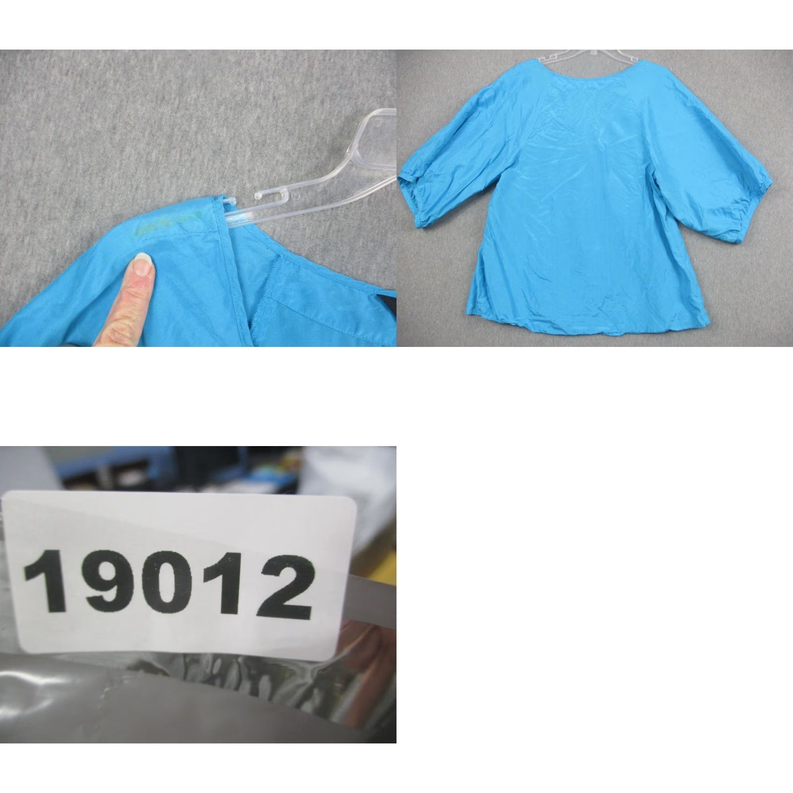 Express Express Design Studio Blouse Womens L Blue 100% Silk Scoop Neck 3/4 Sleeve Shirt Casual Size L / US 10 / IT 46 - 8 Thumbnail