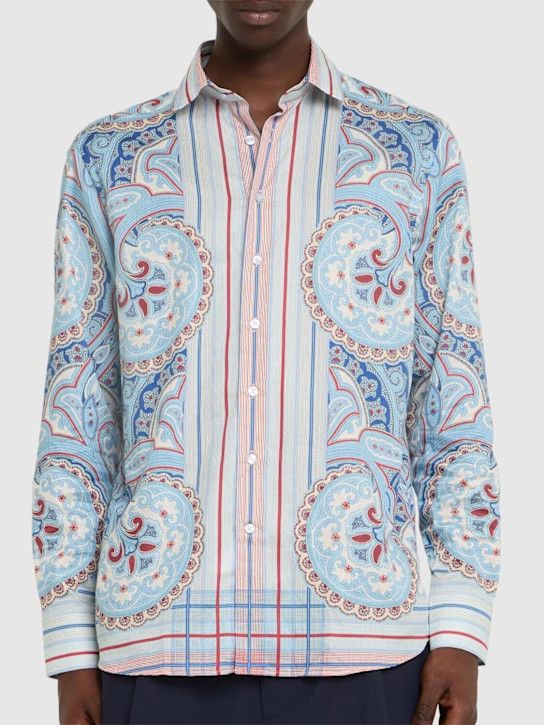 Etro o1lsvrm0425 Shirt in Blue Size US M / EU 48-50 / 2 - 3 Thumbnail