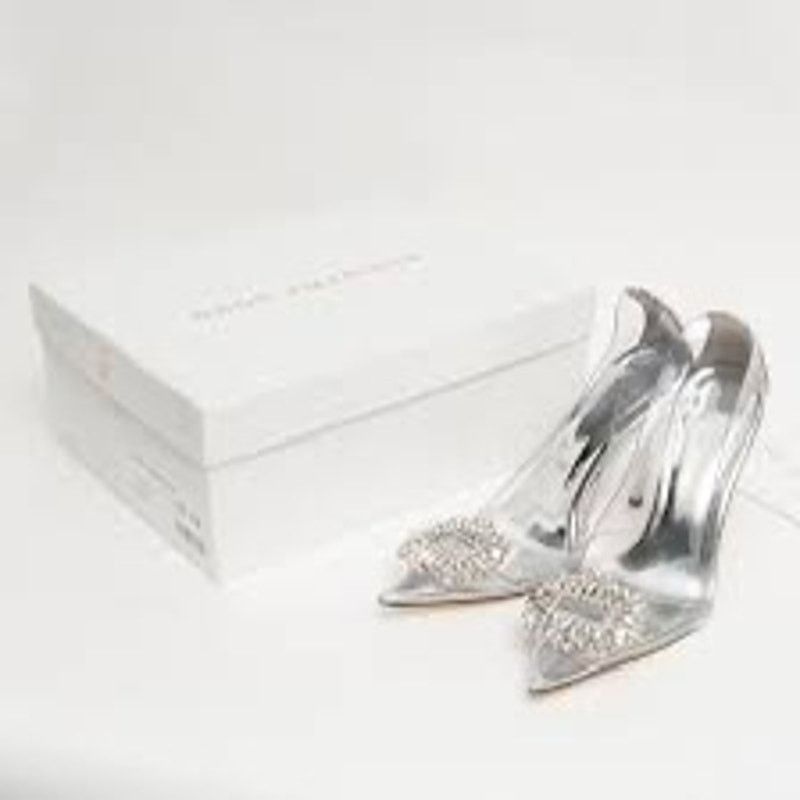 Good American Good American | Cinder-f*cking-ella Clear Heels with Jewels Size US 10 / EU 43 - 1 Thumbnail