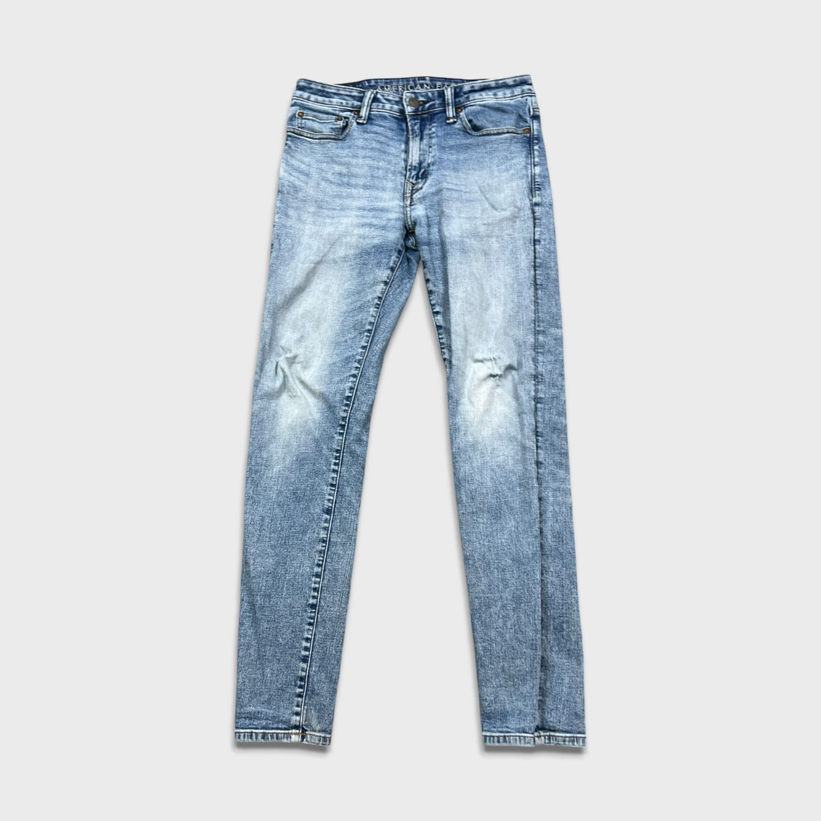 American Eagle Outfitters × Vintage American Eagle Jeans 30x30 Air Flex Slim Faded Denim Pants Size US 30 / EU 46 - 1 Thumbnail