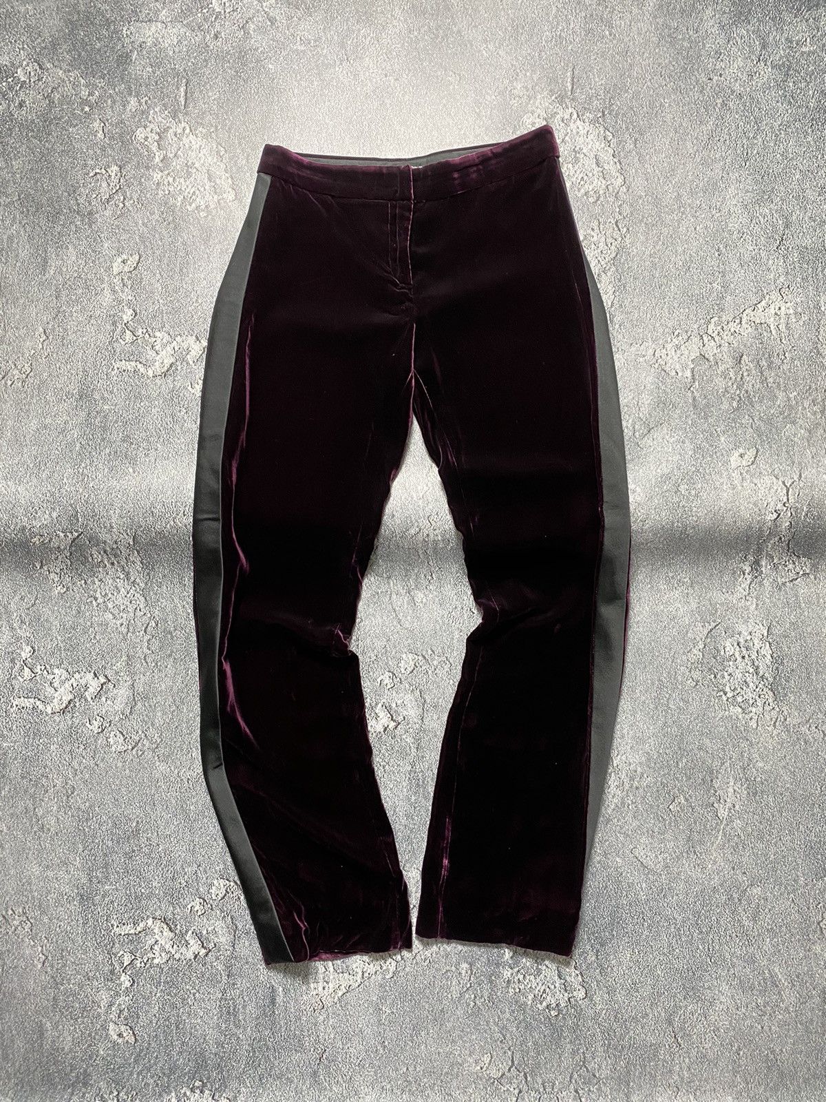 Tom Ford Tom Ford Midnight Purple Velvet black side stripes pants Size 27" / US 4 / IT 40 - 3 Thumbnail