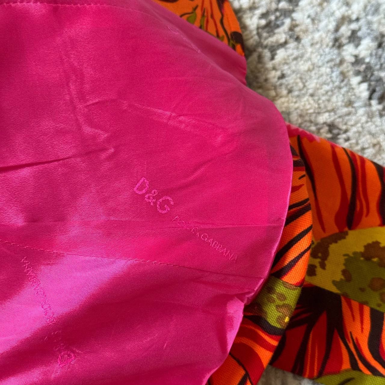 Dolce & Gabbana Dolce Gabbana Archive Neon Orange Pink Floral Blazer Jacket Size M / US 6-8 / IT 42-44 - 9 Thumbnail