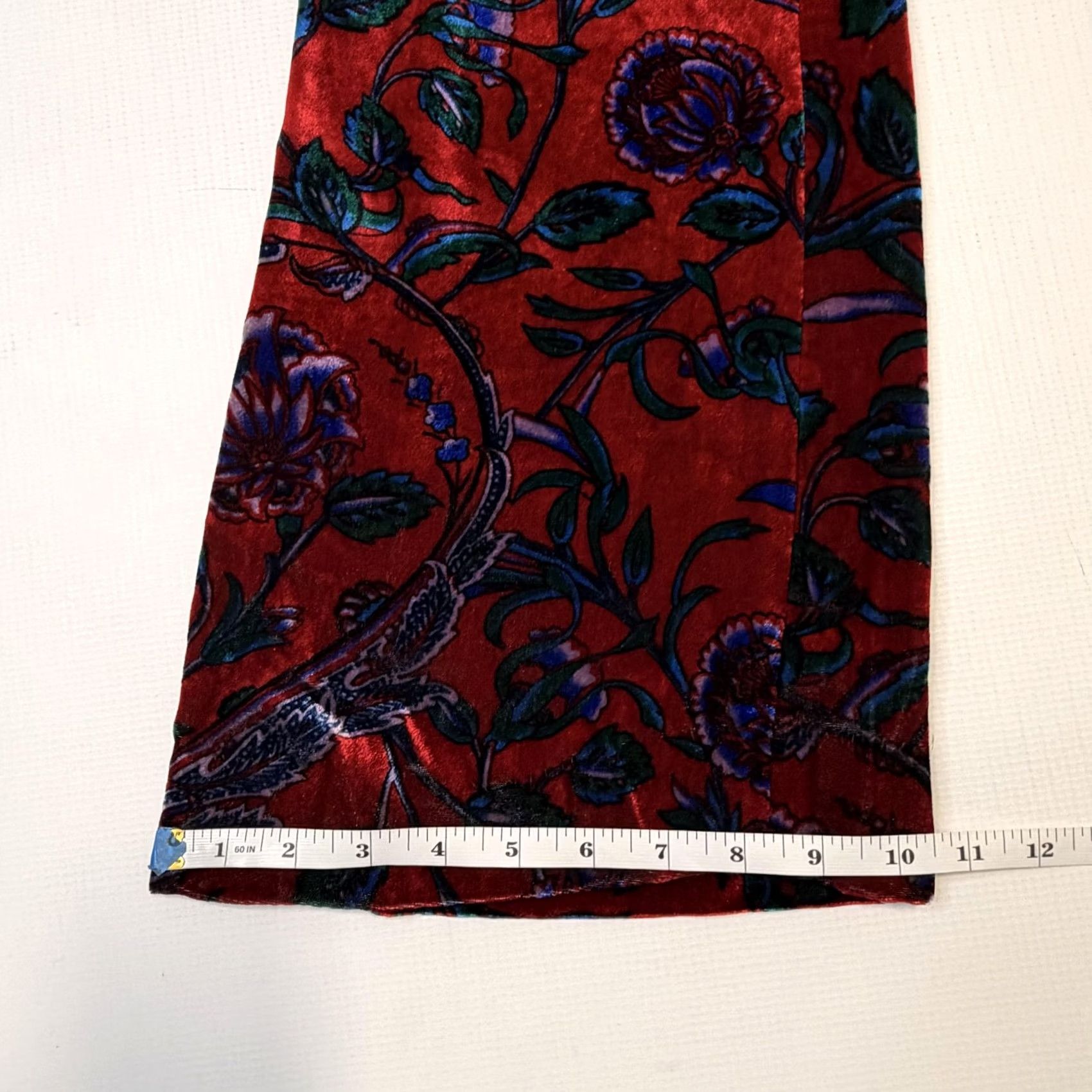 Sandro Sandro Pants Womens 36 Red Velvet Floral Wide Leg Zip Pockets Party Cocktail Pants Womens Red Velvet Floral Wide-Leg Zip Pockets 36 Mens? Size 25" / US 0 / IT 36 - 4 Thumbnail