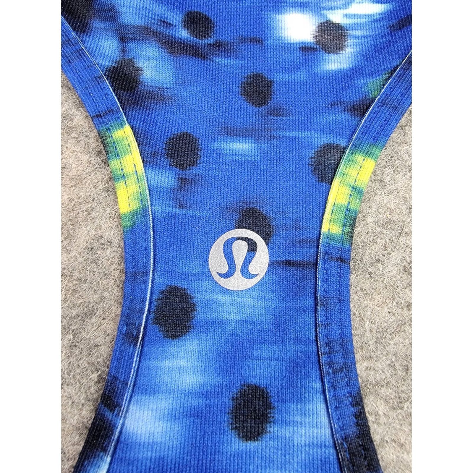 Lululemon Lululemon Tank Top Womens Small Blue Racerback Polka Dot Pattern Athletic Gym Shirt Size S / US 4 / IT 40 - 3 Thumbnail