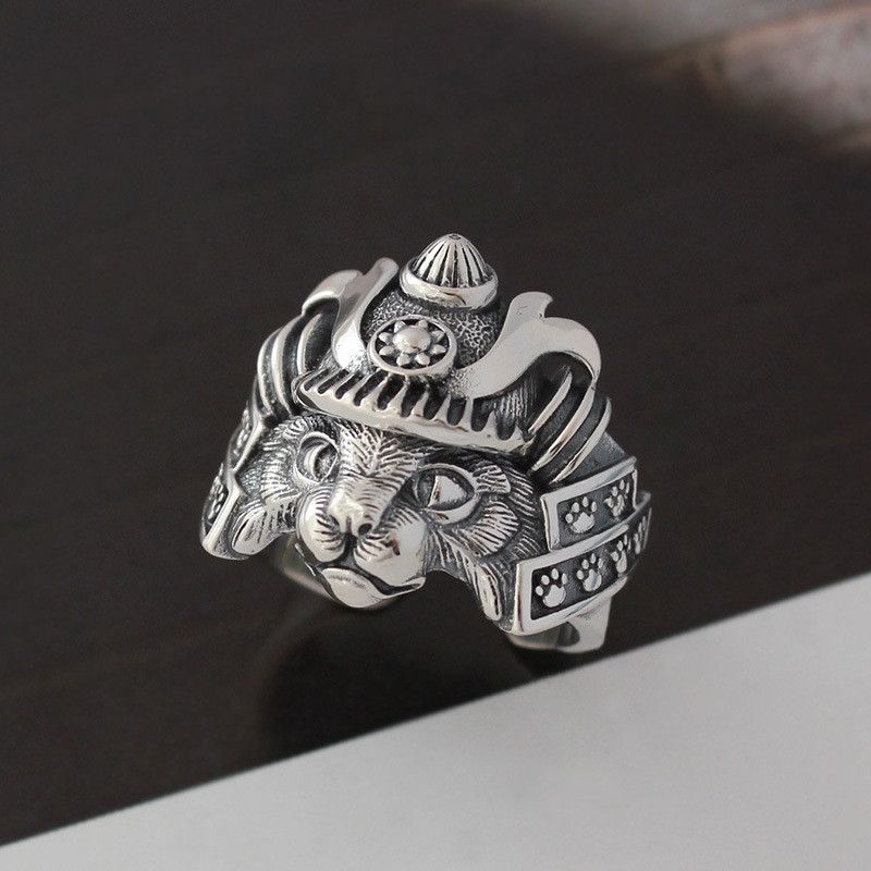 Vintage Resizable Retro Samurai Cat Ring Size ONE SIZE - 1 Thumbnail