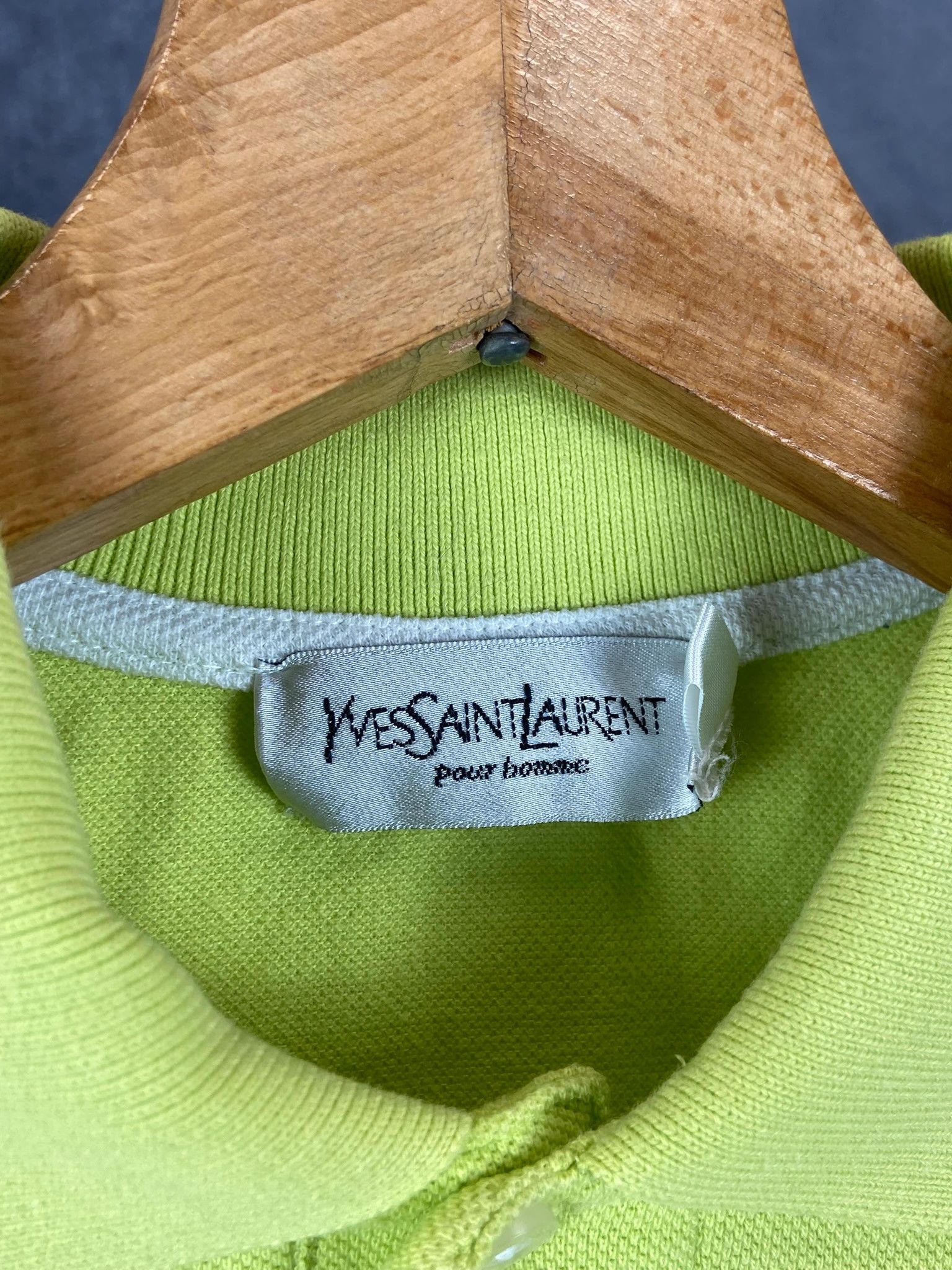 Yves Saint Laurent YSL Lime Tee / Clean Quiet Luxury Minimal (M) Size US M / EU 48-50 / 2 - 3 Thumbnail