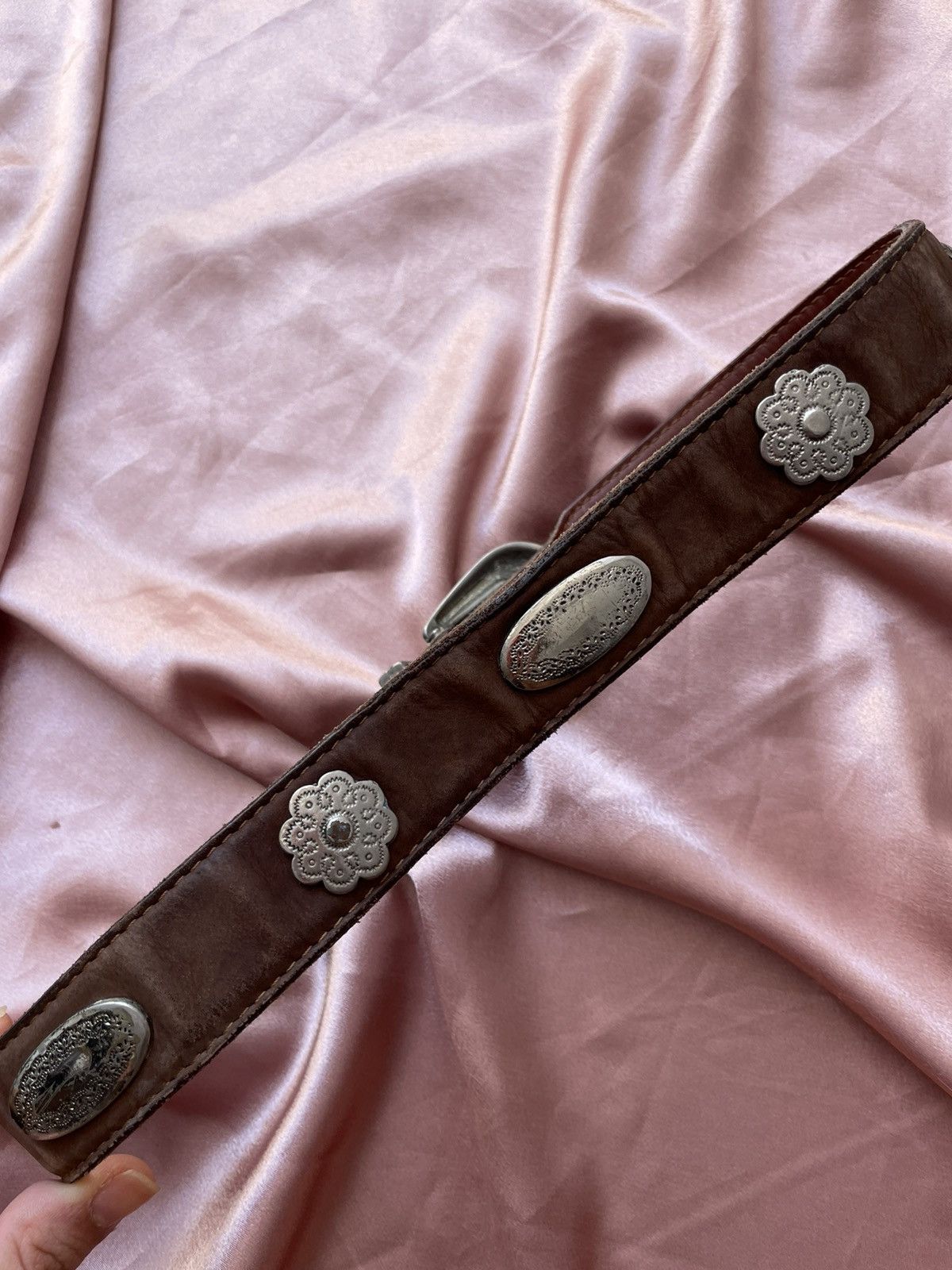 Vintage Vintage leather belt Size ONE SIZE - 9 Thumbnail