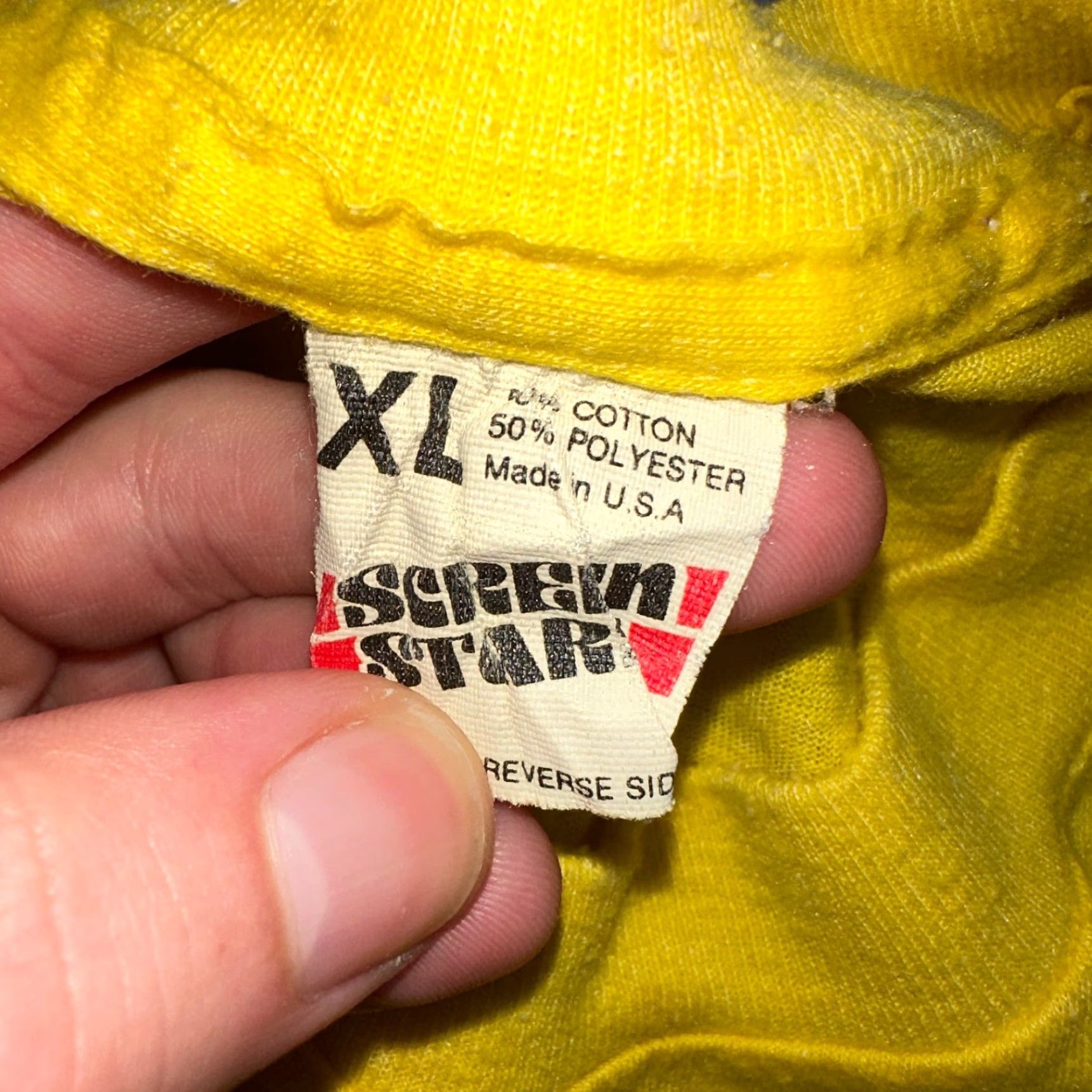 Vintage VINTAGE 1983 Portland Opera Pub Crawl T-Shirt Screen Stars XL Yellow Short Sleeve Men 80s Concert Merch Size US XL / EU 56 / 4 - 4 Thumbnail