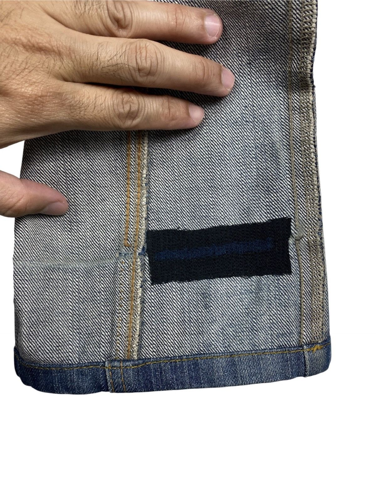 Marithe + Francois Girbaud Marithé François Girbaud Crossed Red Enamel Tape Denim Jeans Size US 30 / EU 46 - 25 Thumbnail
