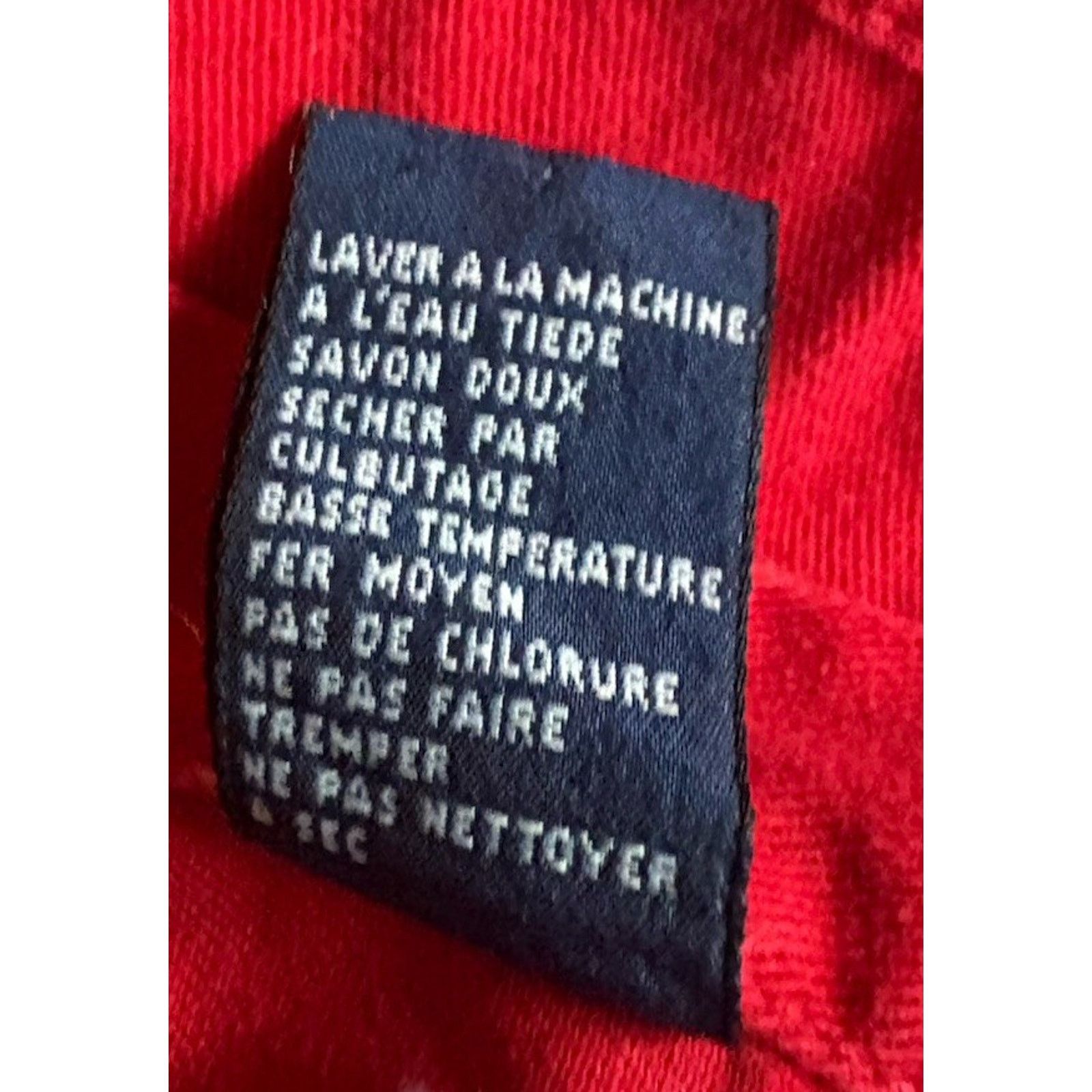 Tommy Hilfiger THF Mens Shirt L Red Vintage 90's Denim Collar Metal Buttons Size US L / EU 52-54 / 3 - 6 Thumbnail