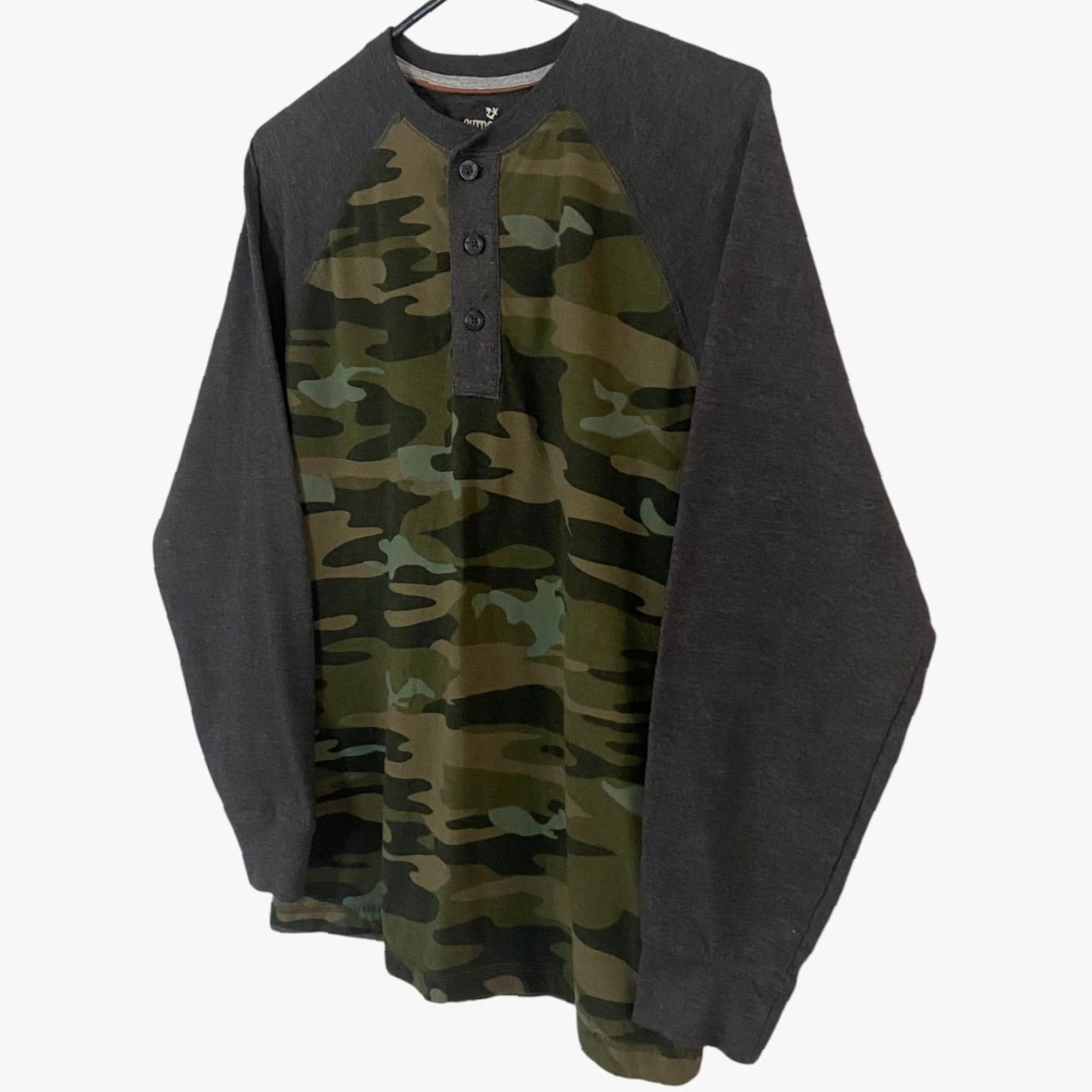 Vintage Outdoor Life Camo Henley Shirt Green/Gray Men M Long-Sleeve Tee Size US M / EU 48-50 / 2 - 3 Thumbnail