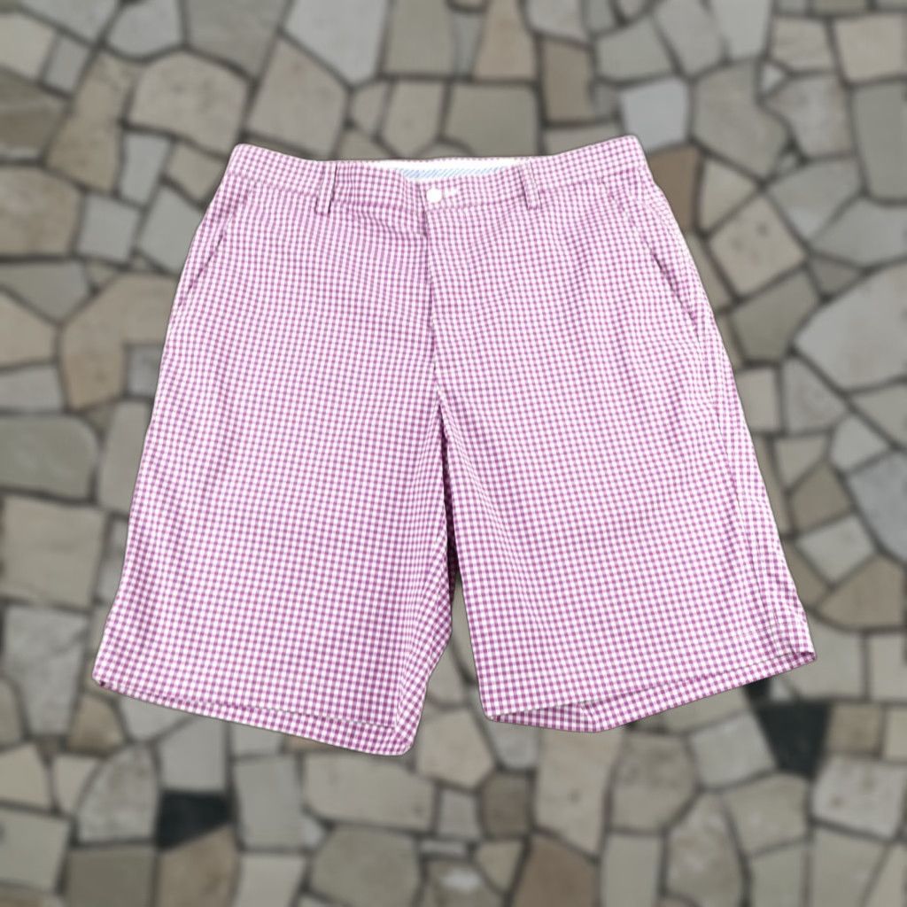 Footjoy Footjoy Shorts Mens 34 Purple White Gingham Check Chino Performance Flex Golf Size US 34 / EU 50 - 1 Thumbnail