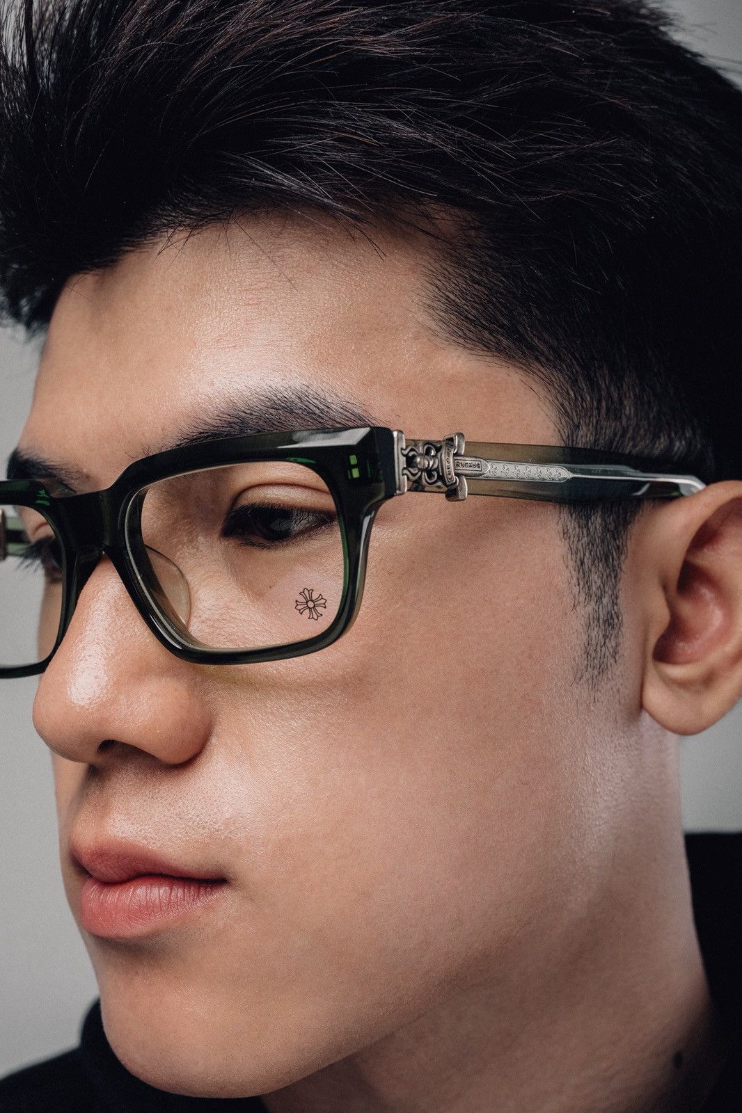 Chrome Hearts CHROME HEARTS VAGILLIONAIRE I DARK OLIVE GLASSES Size ONE SIZE - 11 Thumbnail