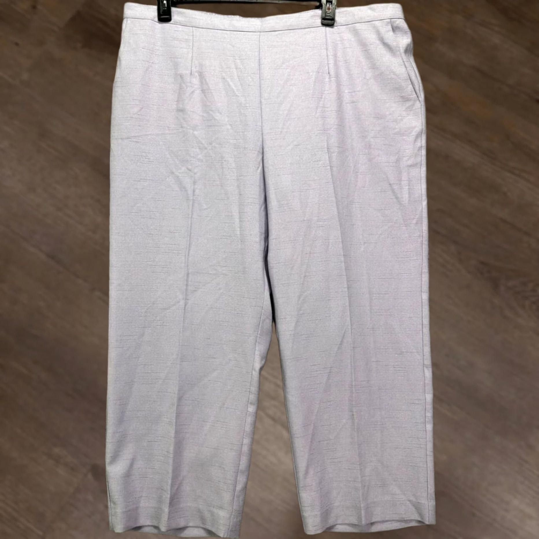 Vintage Alfred Dunner Pants Womens 24W Plus Light Purple Classic Fit Elastic Waist NEW Size 42" / US 20 - 1 Thumbnail