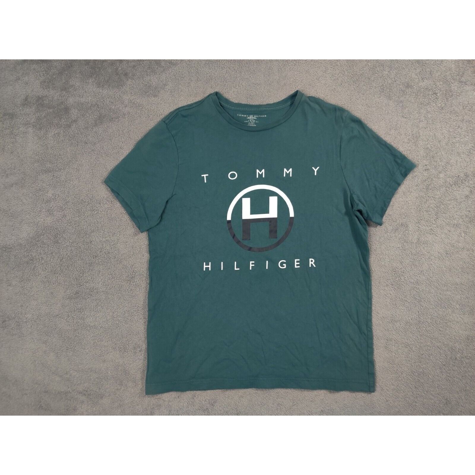 Tommy Hilfiger Tommy Hilfiger Shirt Adult Mens Small Blue Green Spell Out Size US S / EU 44-46 / 1 - 1 Thumbnail