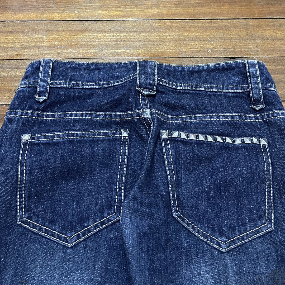If Six Was Nine × Japanese Brand × Le Grande Bleu (L.G.B.) Rare Design Vintage Brand Glad News Ripped Spike Jeans 1990s Size US 29 - 4 Thumbnail