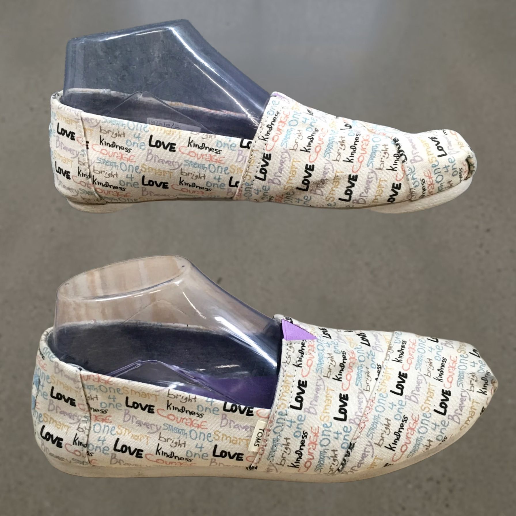 Toms TOMS Loafer Womens 8.5 White Alpargatas Round Toe Slip On Casual Canvas Shoes Size US 9 / IT 39 - 1 Thumbnail