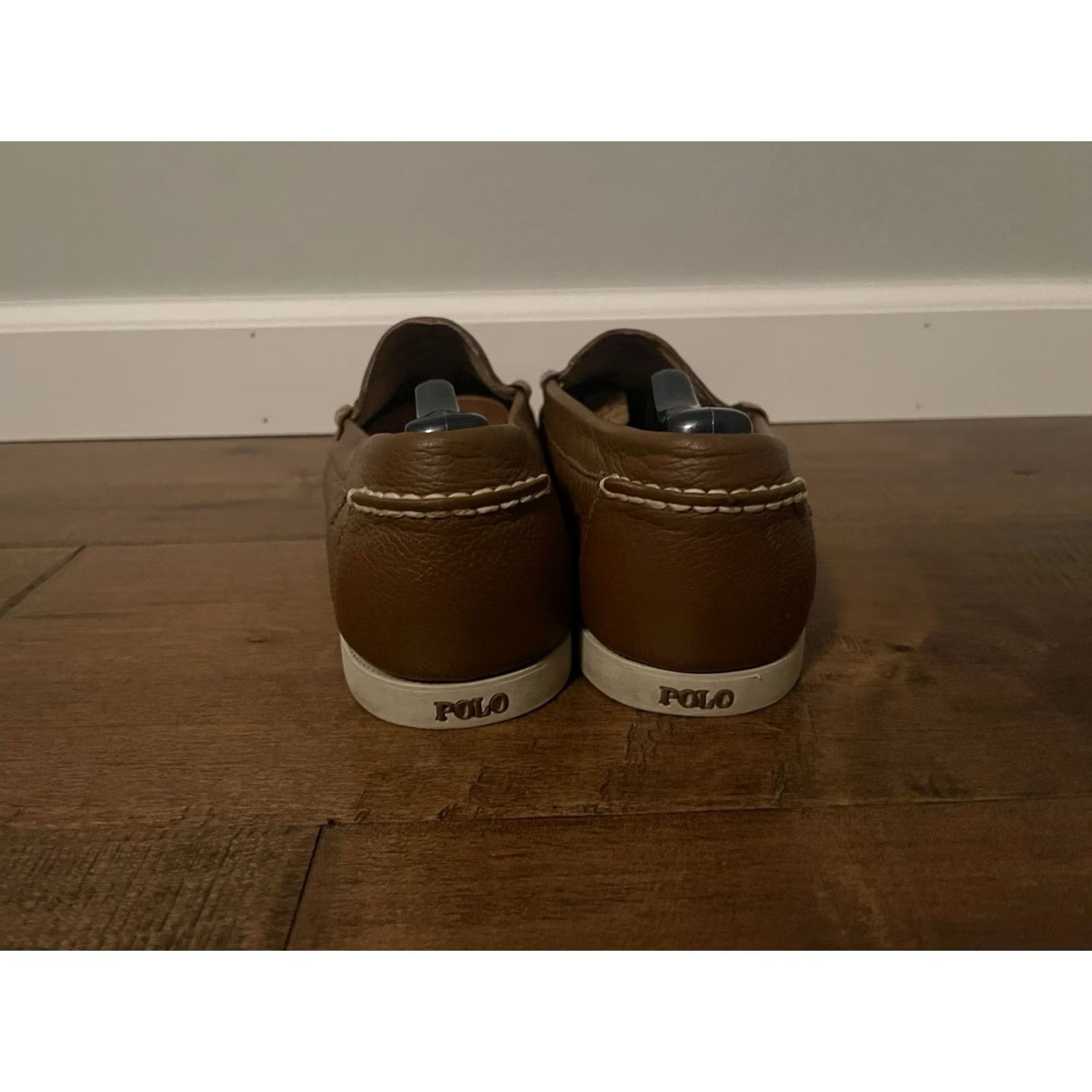 Ralph Lauren Ralph Lauren Polo Bjorn Brown Leather Driving Penny Loafer Shoes - Men's 11.5D, Slip On, Loafer, Leather Upper, Brown, Casual Navy? Size US L / EU 52-54 / 3 - 5 Thumbnail