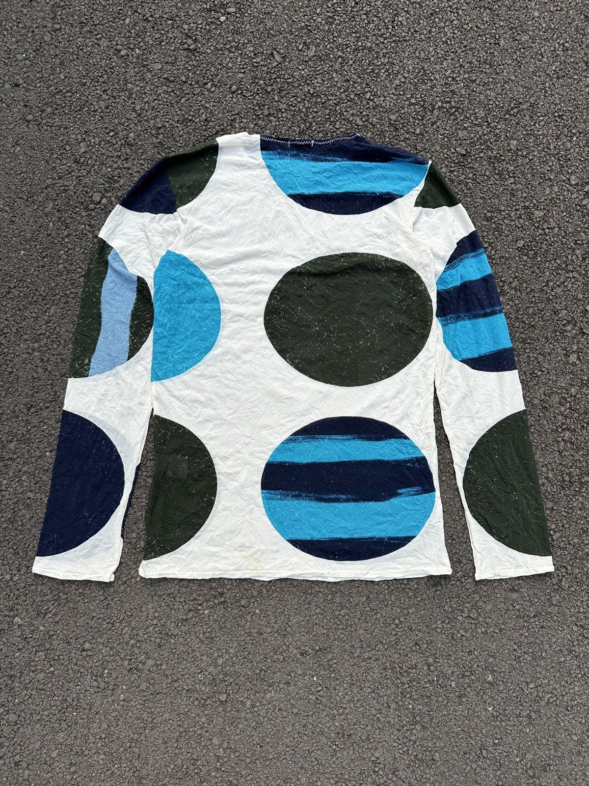 Issey Miyake VINTAGE ISSEY MIYAKE JAPAN MESH WOMEN ABSTRACT CIRCLE MOTIF Size L / US 10 / IT 46 - 8 Thumbnail