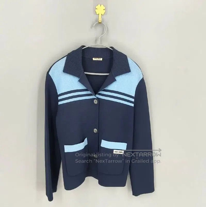 Miu Miu Miu Miu Blue Women's Jacket Size S . Size S / US 4 / IT 40 - 1 Thumbnail