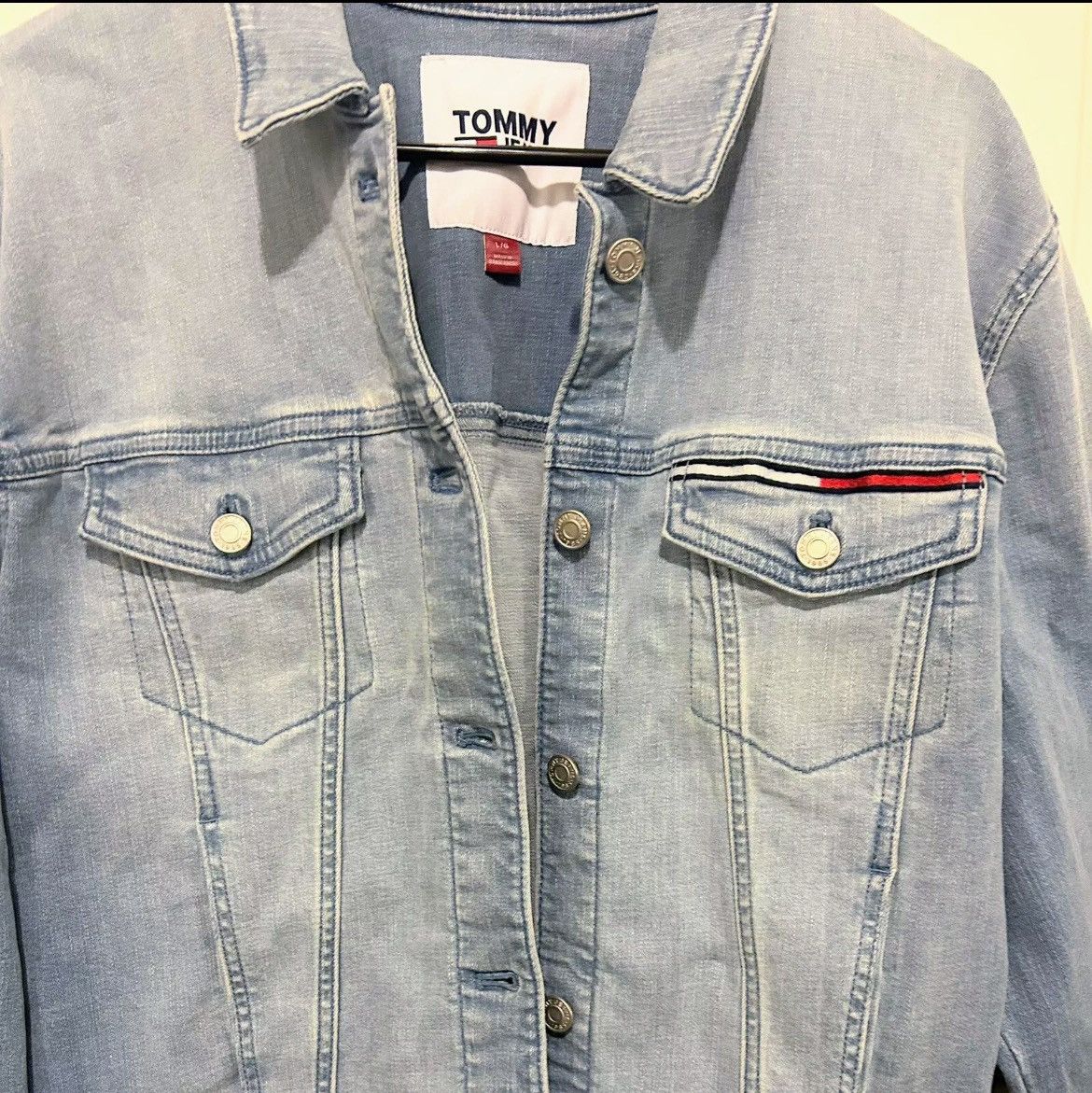 Tommy Hilfiger Tommy Hilfiger Tommy Jeans Flag Button Up Women’s Jacket L Size L / US 10 / IT 46 - 6 Thumbnail