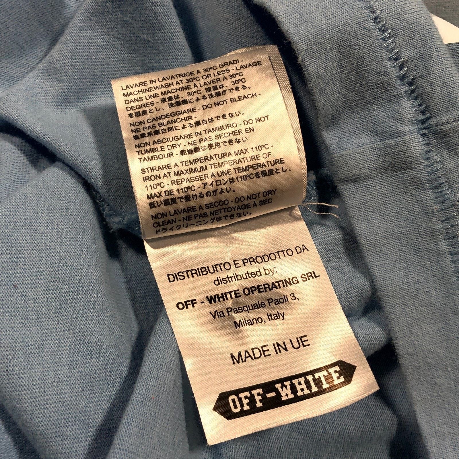 Off-White Off White Caravaggio Virgil Abloh Light Blue Tee Size XS Size US XS / EU 42 / 0 - 10 Thumbnail