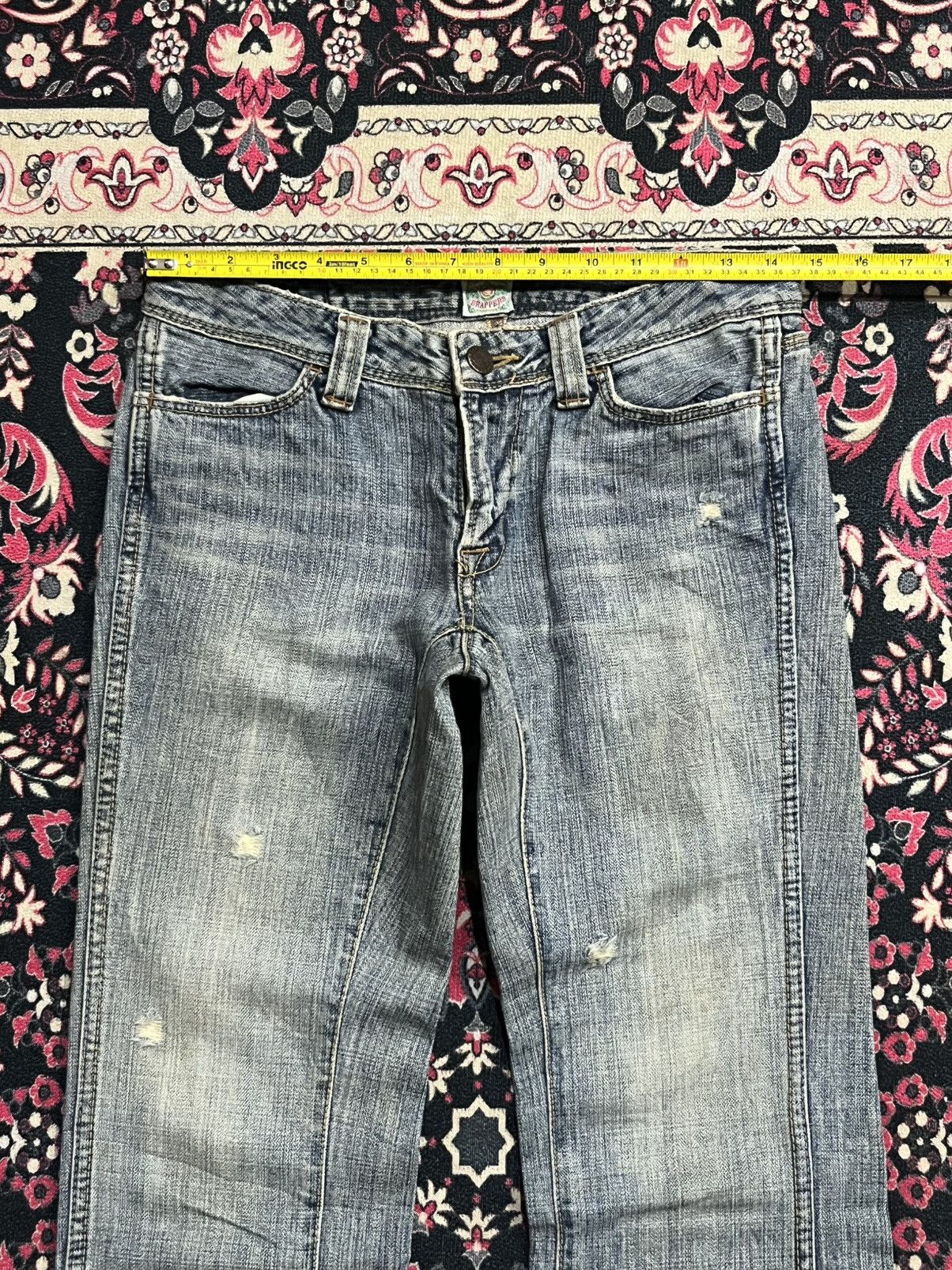 Japanese Brand Vintage Japanese Brand Brappers Grey Washed Flare Jeans Size 28" / US 6 / IT 42 - 11 Thumbnail