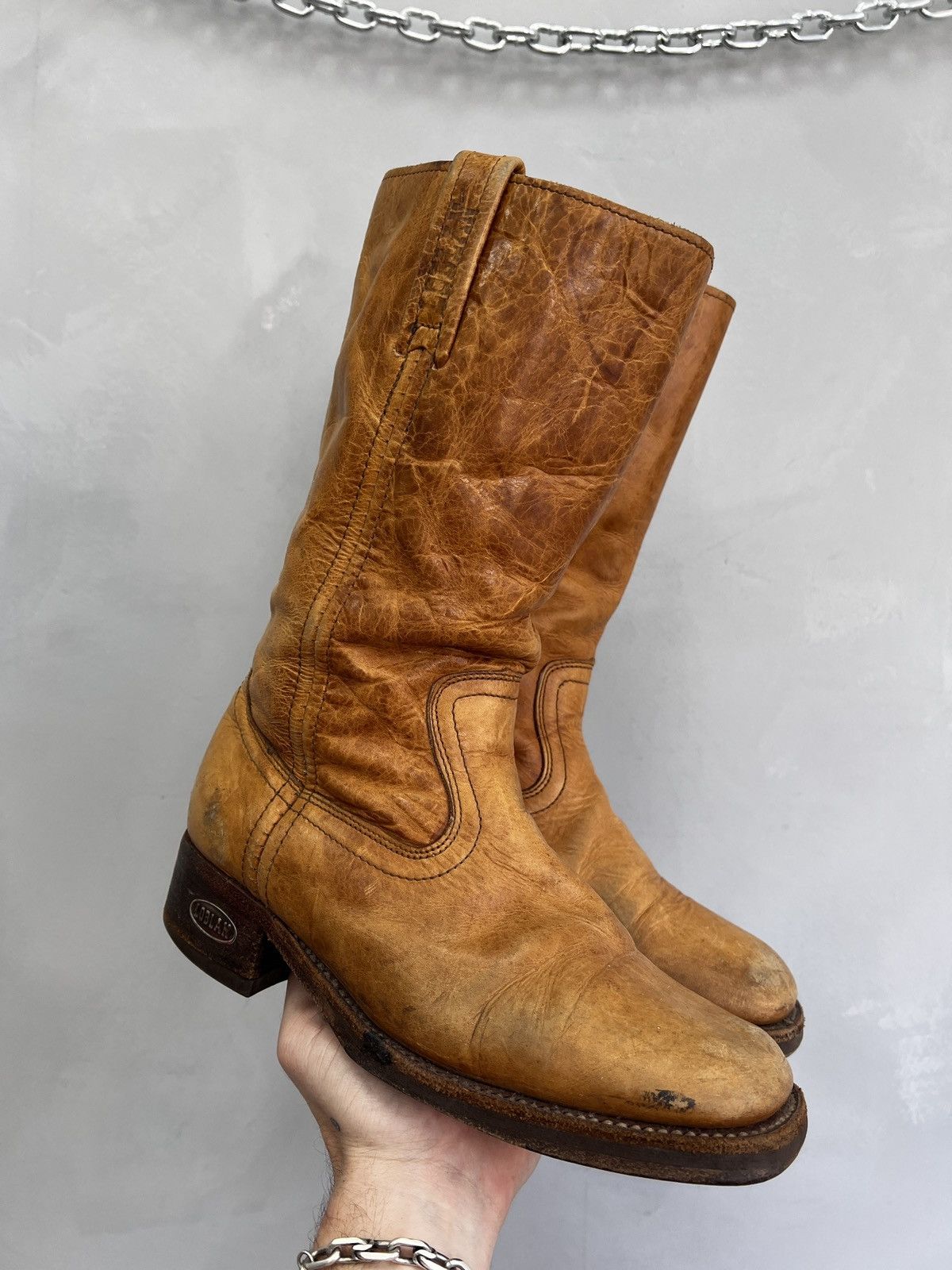 A.S.98 × Japanese Brand Western ankle moto 90s Boots Leather Style guidi Size US 9 / IT 39 - 1 Thumbnail