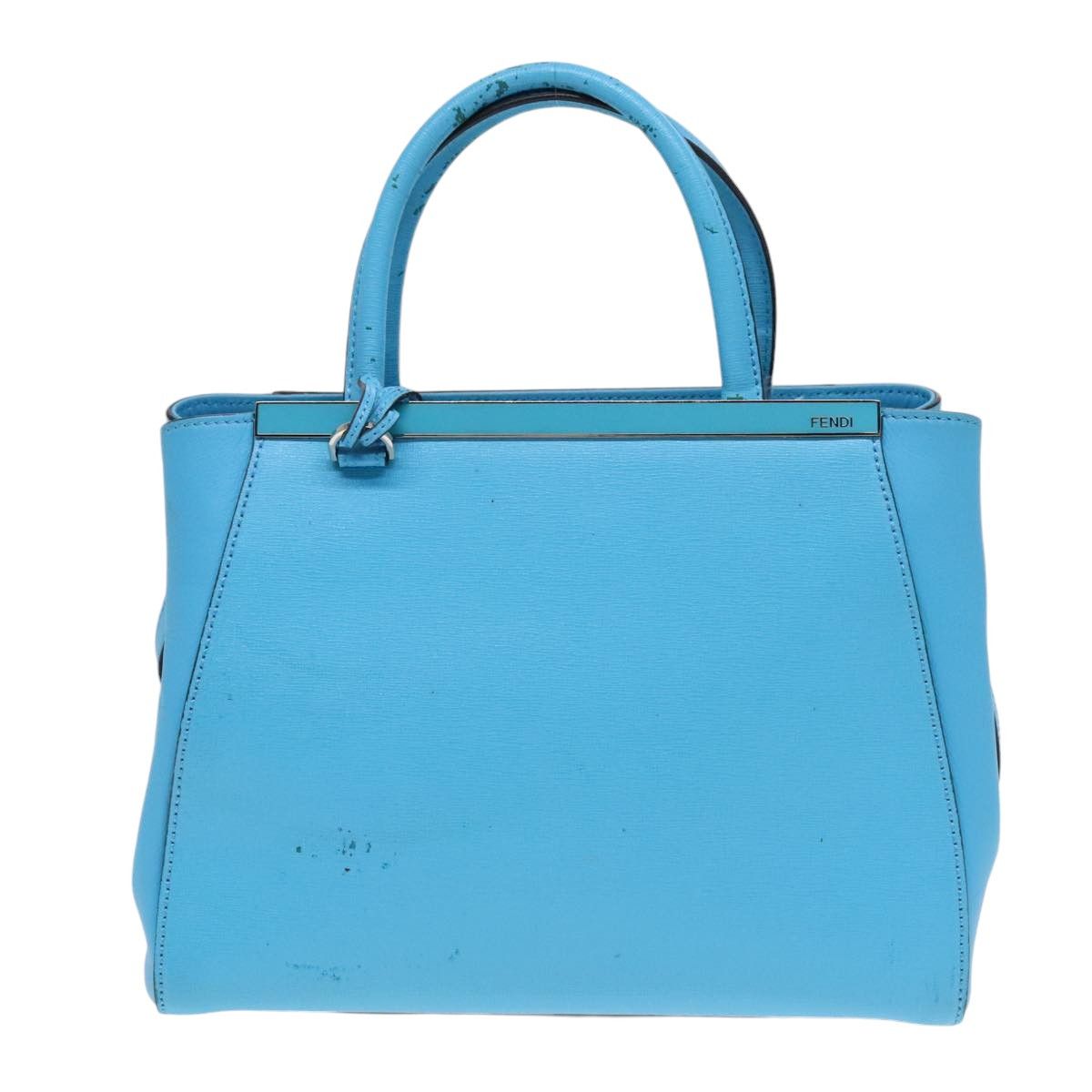 Fendi 2Jours Blue Leather Handbag (Pre-Owned) Size ONE SIZE - 1 Thumbnail