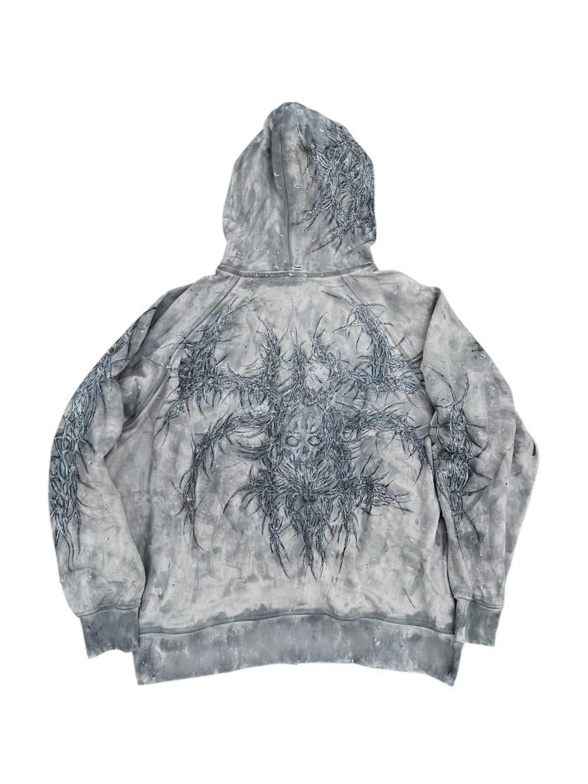 If Six Was Nine Distressed tribal dungeon affliction vibe hoodie Size US L / EU 52-54 / 3 - 2 Thumbnail