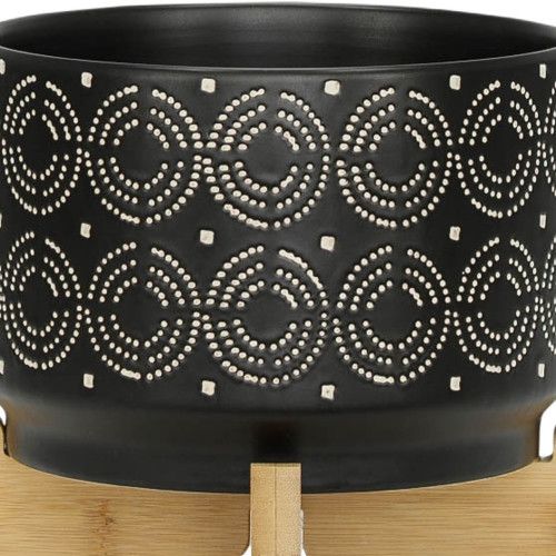 Designer × Homemade 7" SWIRL PLANTER ON STAND, BLACK Size US L / EU 52-54 / 3 - 8 Thumbnail