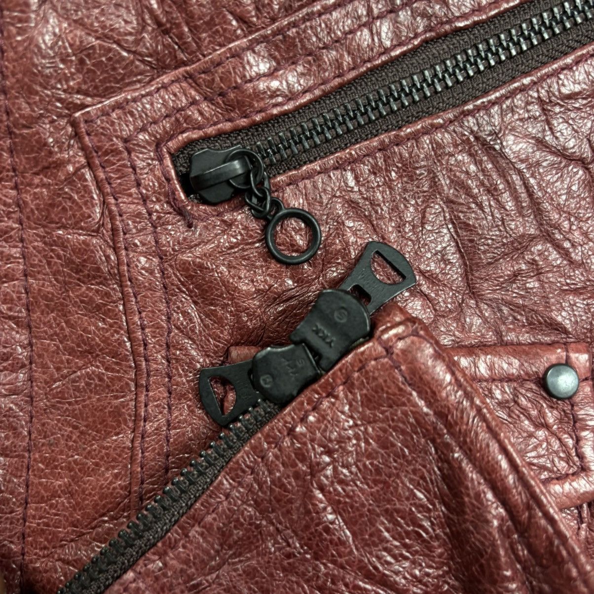 Ekam 2000s Tete Homme - Red Blood Rider Leather Jacket Size US M / EU 48-50 / 2 - 11 Thumbnail