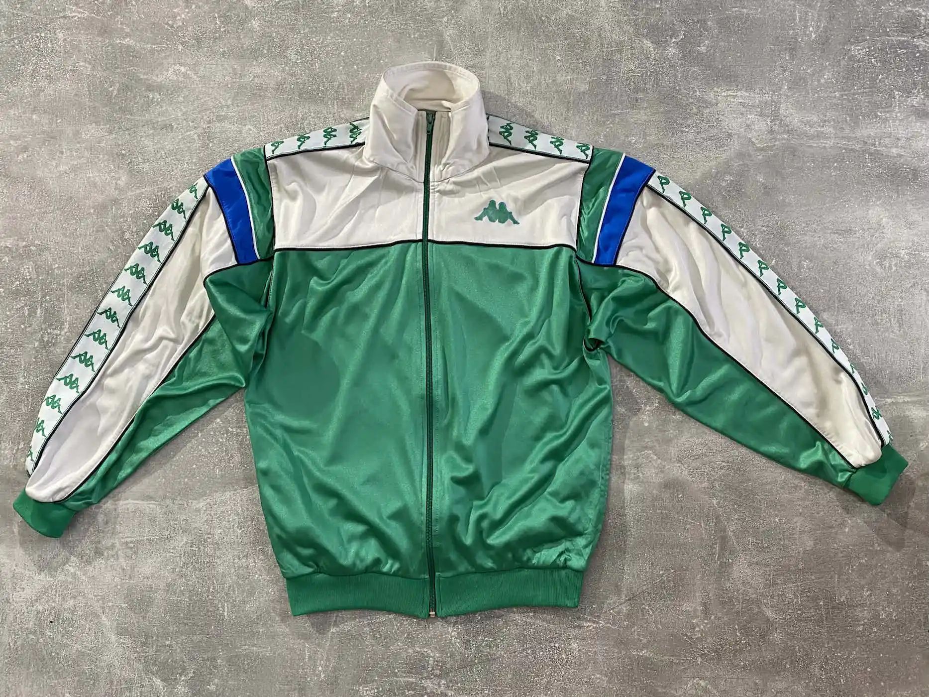 Pre-owned Kappa X Vintage 90's Kappa Track Jacket In Green White