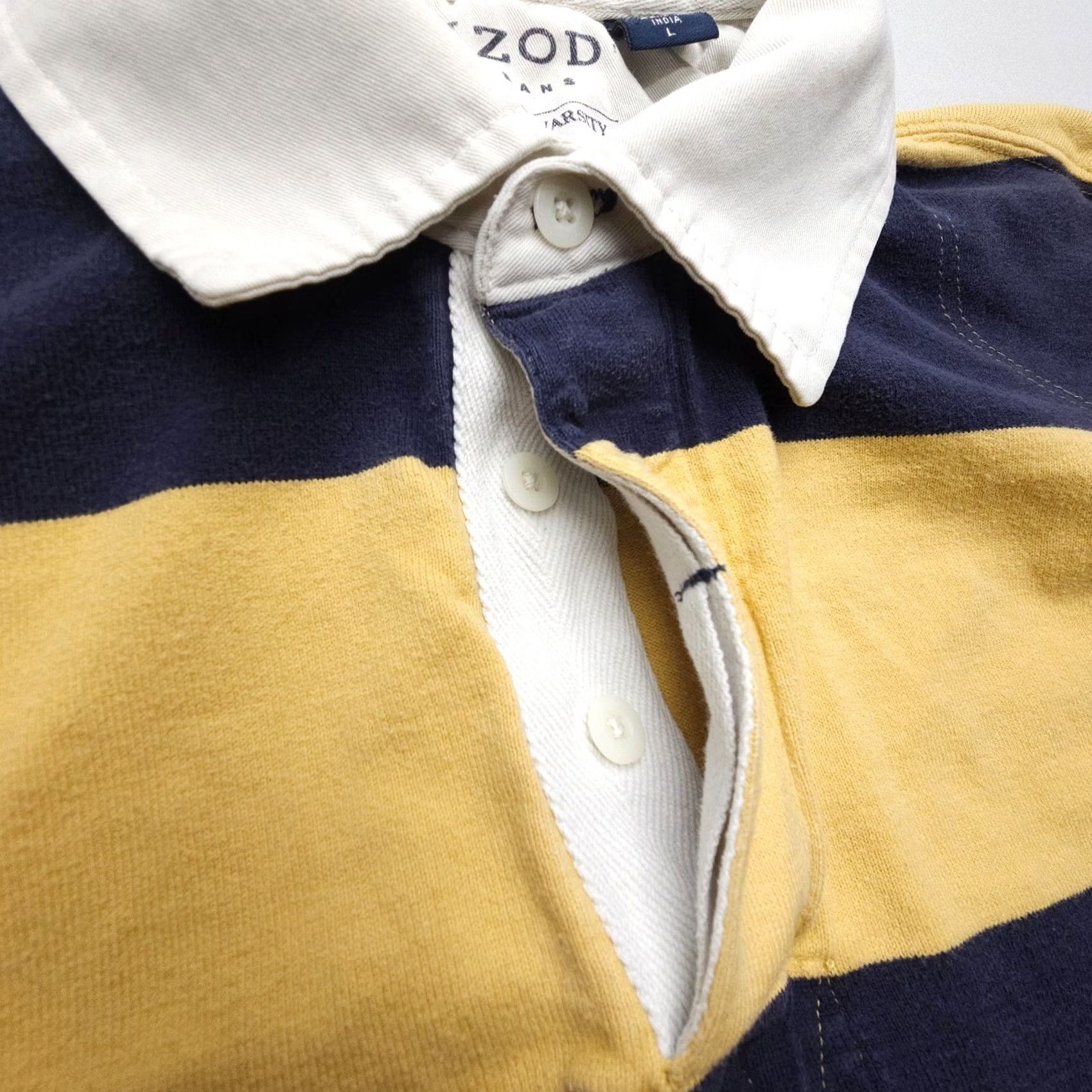 Izod IZOD Polo Shirt Mens Large Striped Cotton Long Sleeve Retro 90s Rugby Size US L / EU 52-54 / 3 - 7 Thumbnail